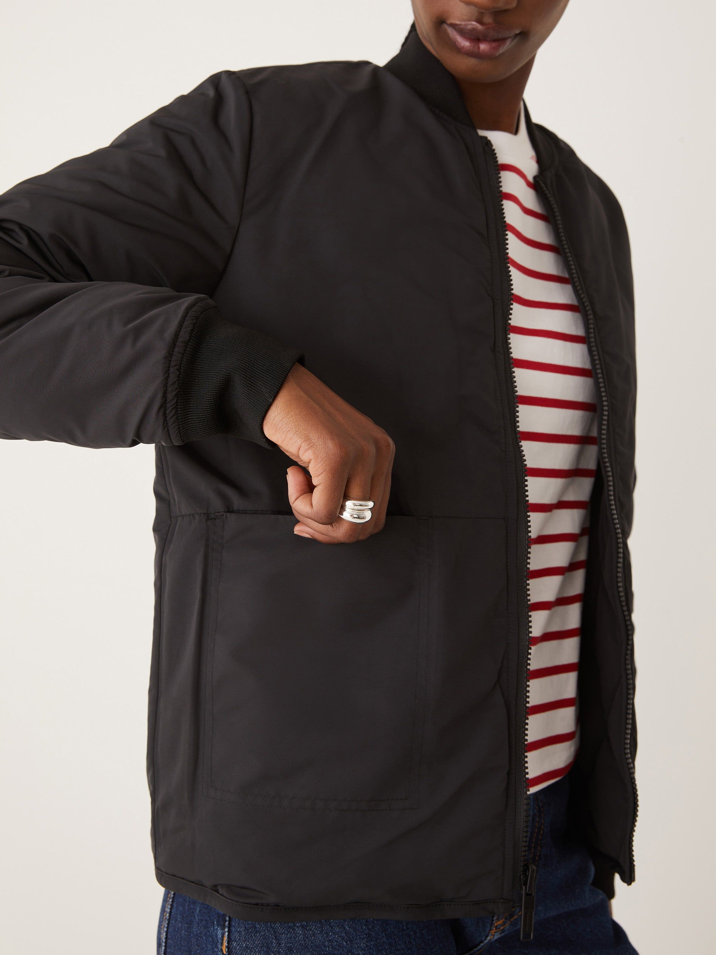 The Skyline Reversible Bomber in Black sold by Frank & Oak product image thumbnail 6