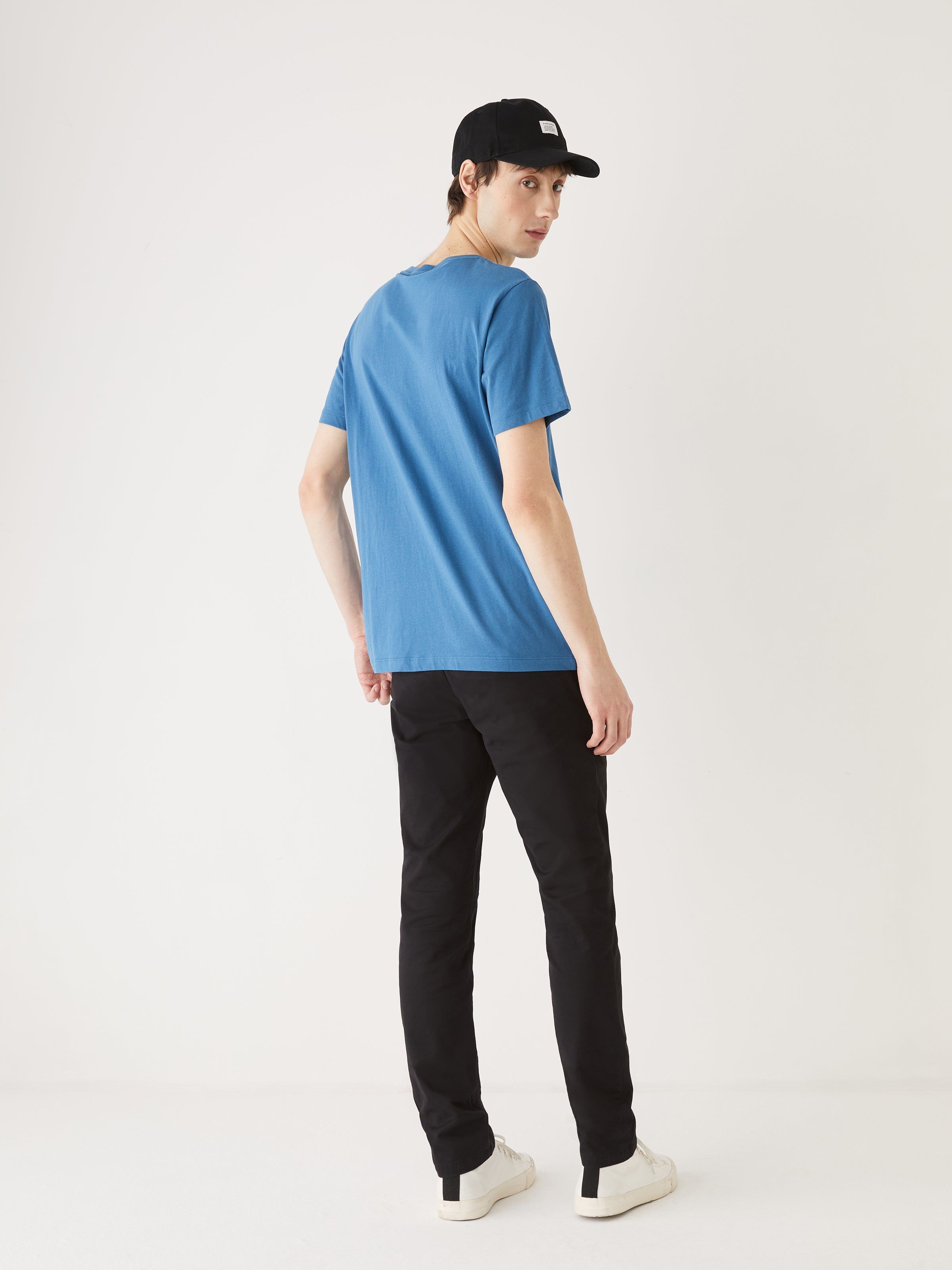 The Slim Fit Essential T-Shirt in Dark Blue sold by Frank & Oak product image thumbnail 4