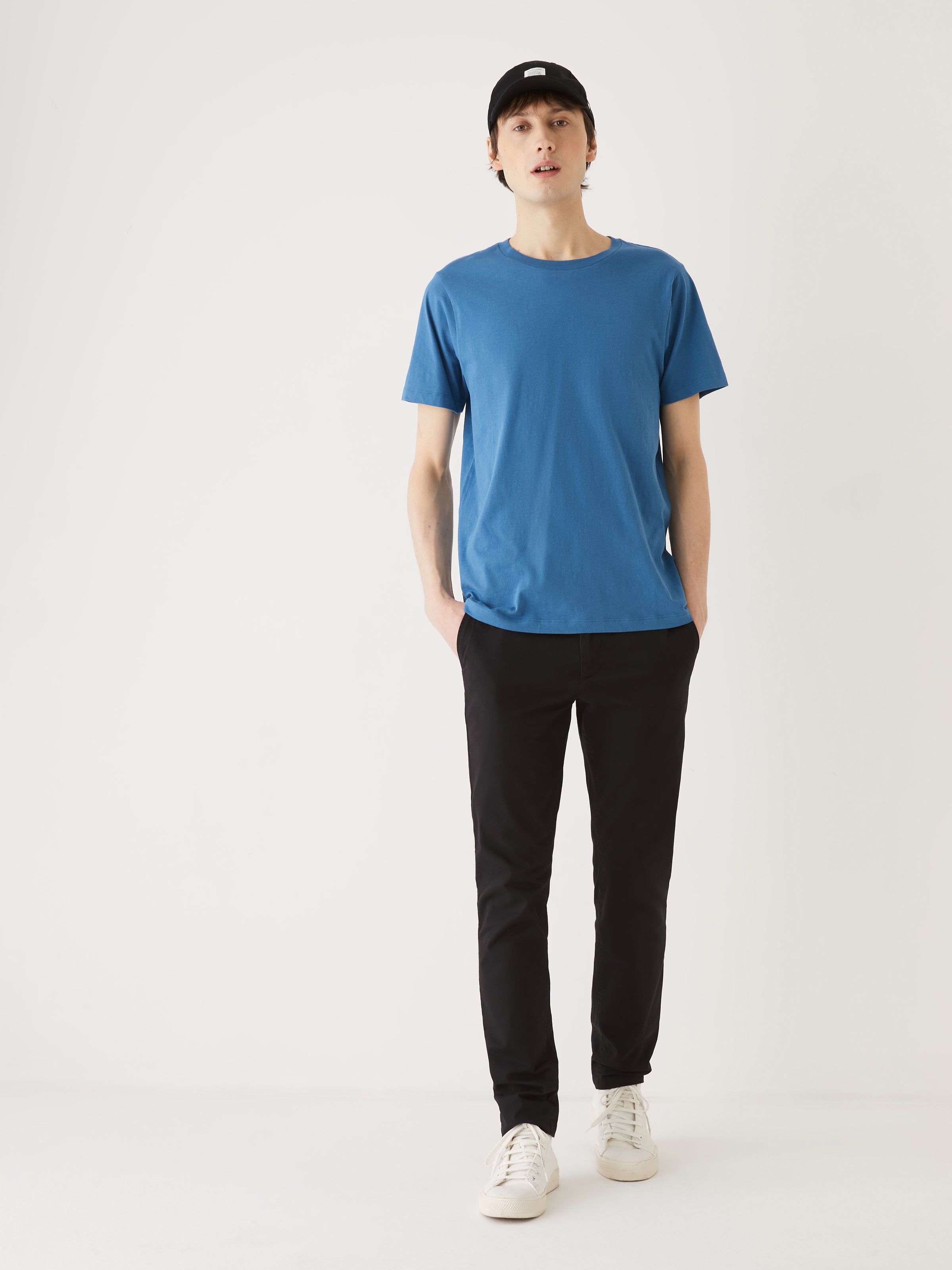 The Slim Fit Essential T-Shirt in Dark Blue sold by Frank & Oak product image thumbnail 2