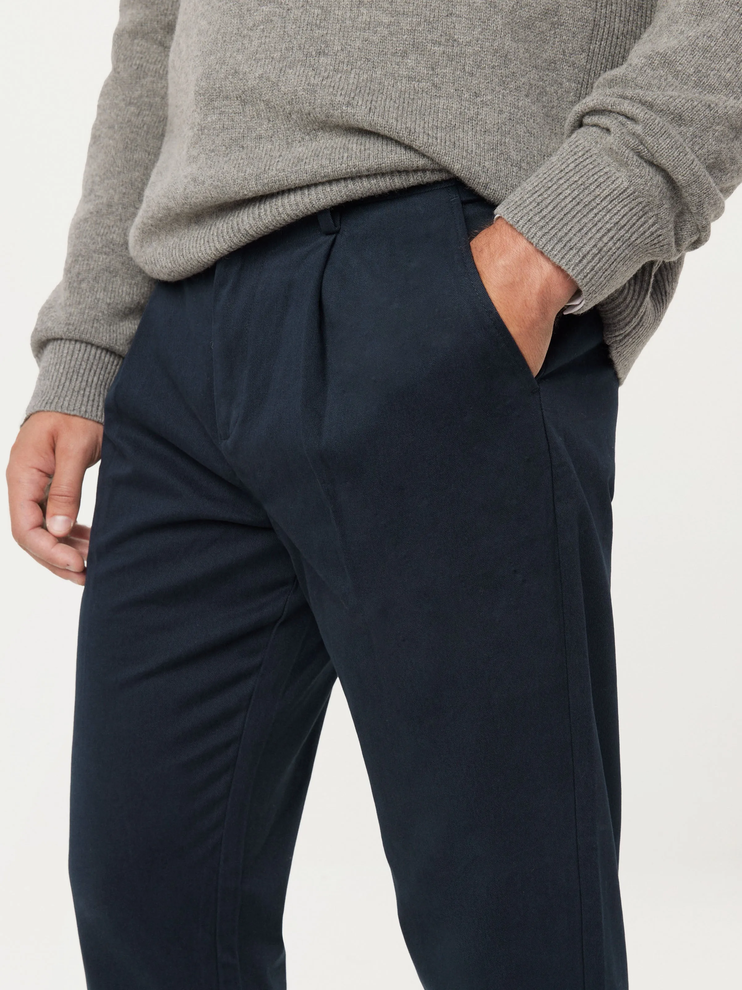The Jamie Pleated Chino Pant in Deep Blue sold by Frank & Oak product image thumbnail 2