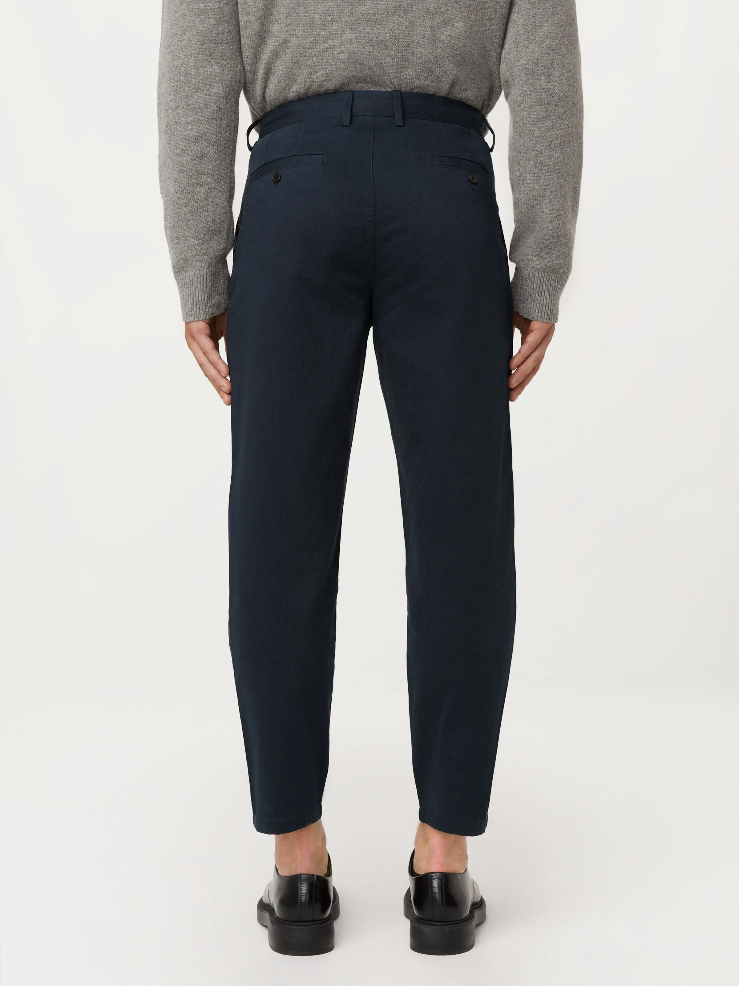 The Jamie Pleated Chino Pant in Deep Blue sold by Frank & Oak product image thumbnail 4