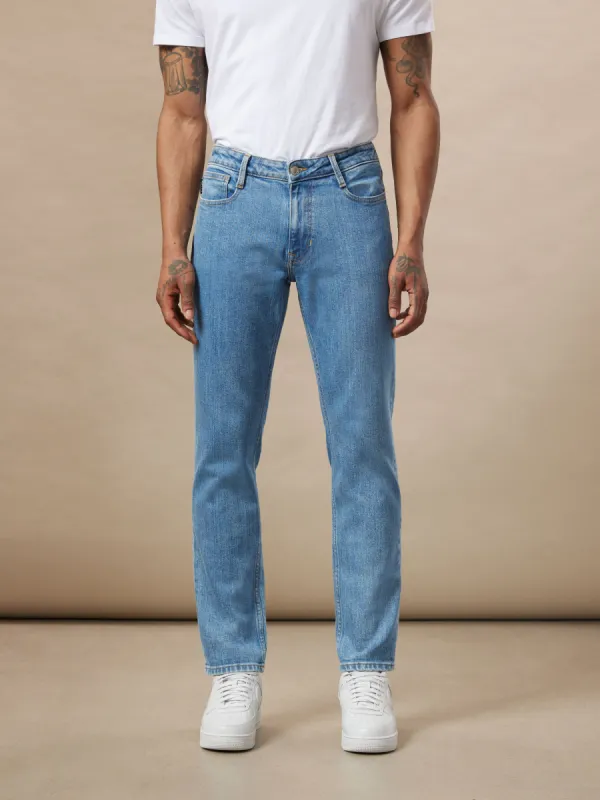 The Adam Slim Fit Jean in Light Blue made by Frank & Oak