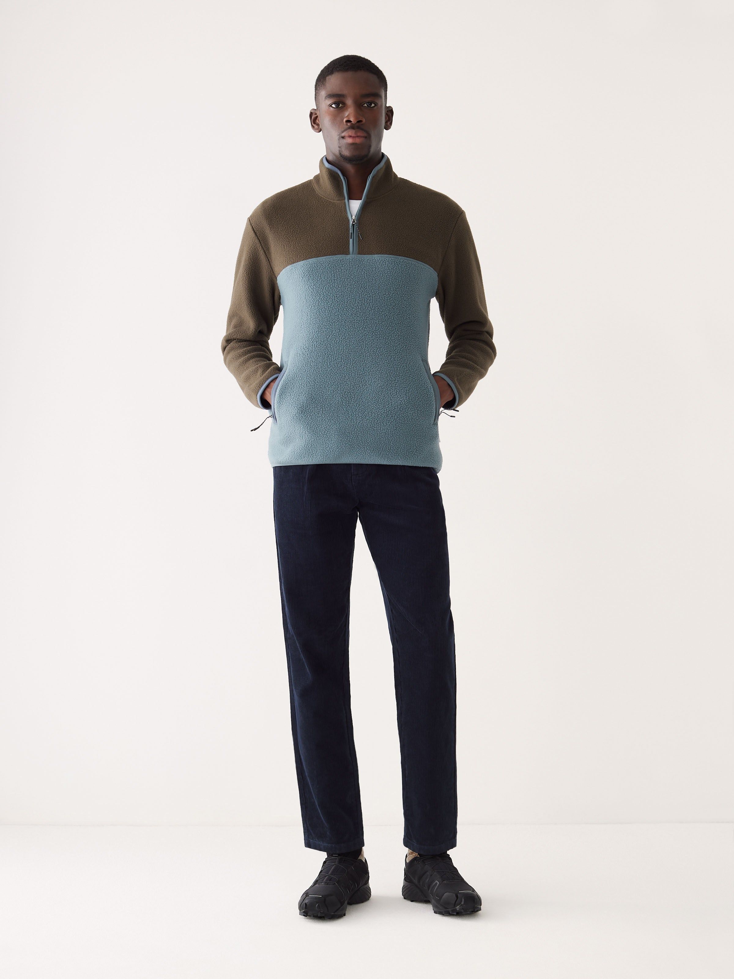 The Axis Colour Block Pullover in Storm Blue sold by Frank & Oak product image thumbnail 2