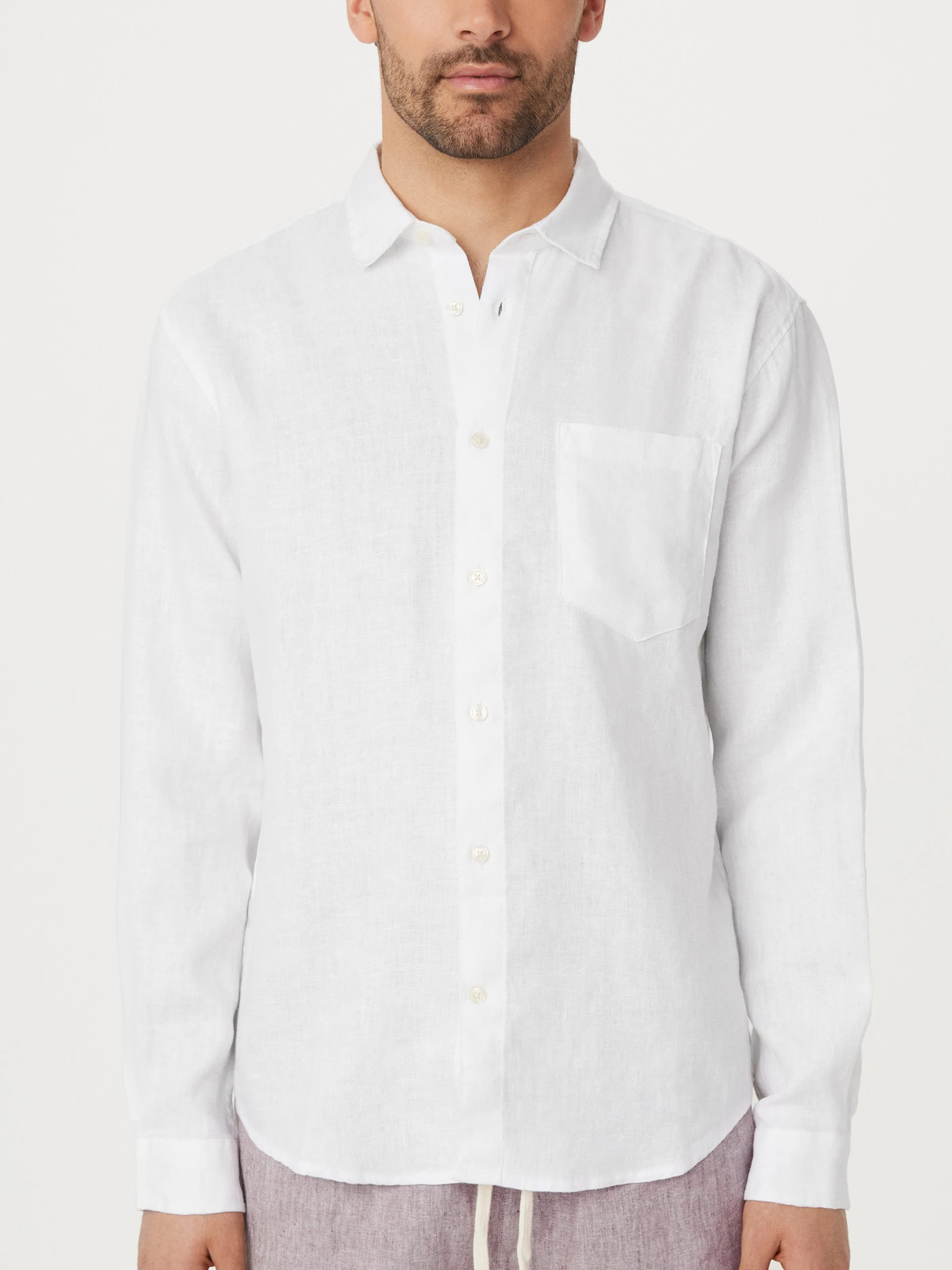 The Linen Shirt in Bright White sold by Frank & Oak product image thumbnail 4