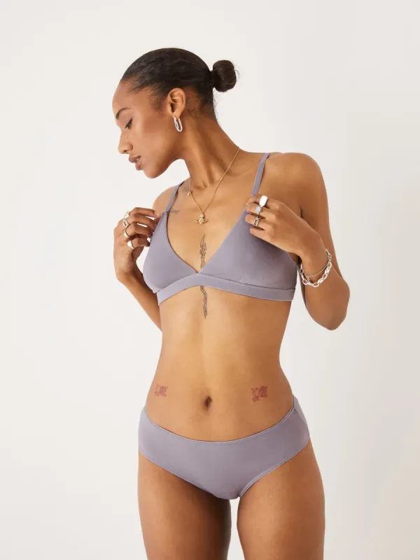 The TENCEL™ Modal Bralette in Grey sold by Frank & Oak