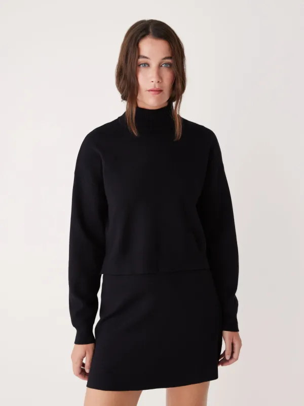 The Compact Mockneck Sweater in Black sold by Frank & Oak