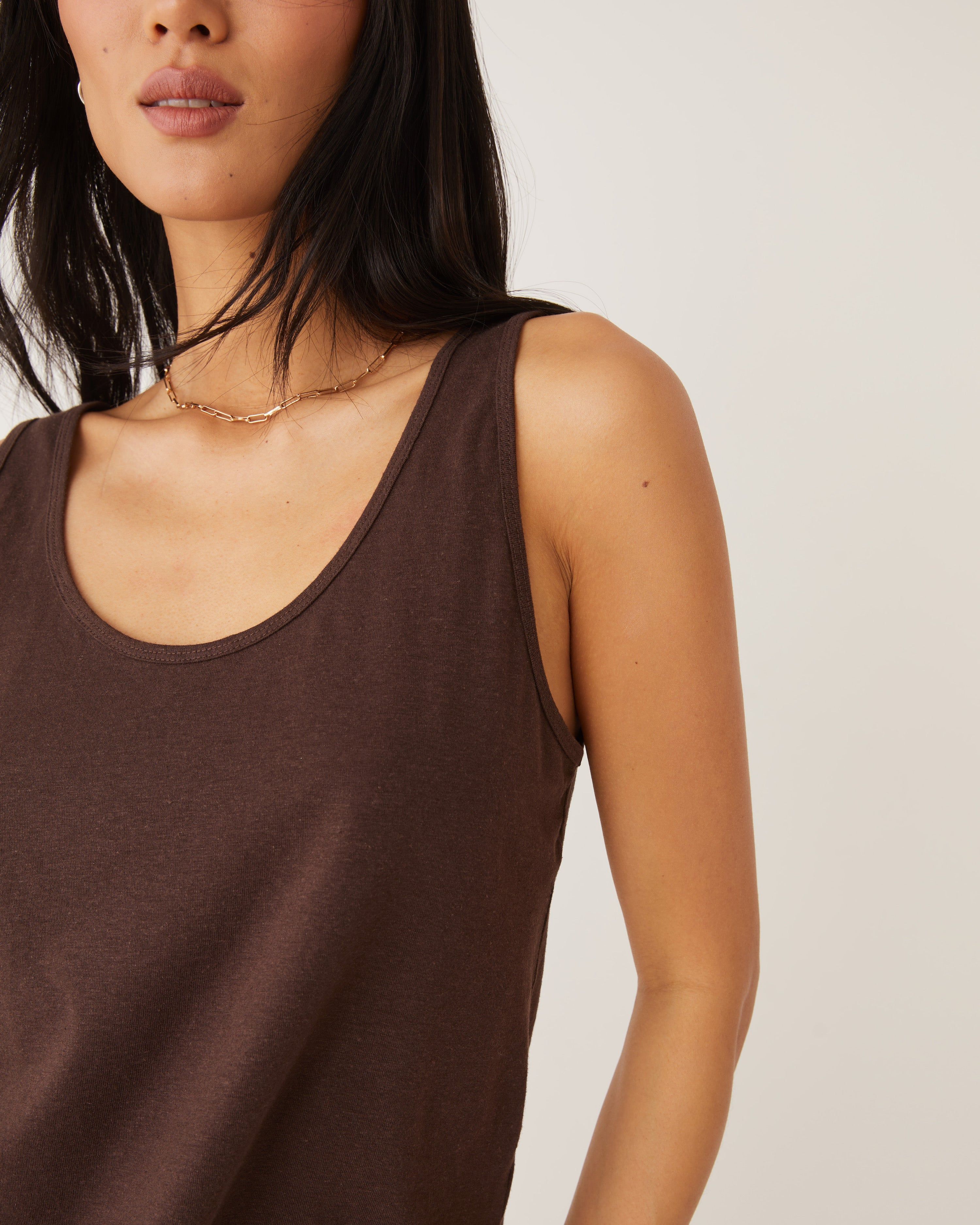 The U-Neck Tank Top in Dark Brown sold by Frank & Oak product image thumbnail 2