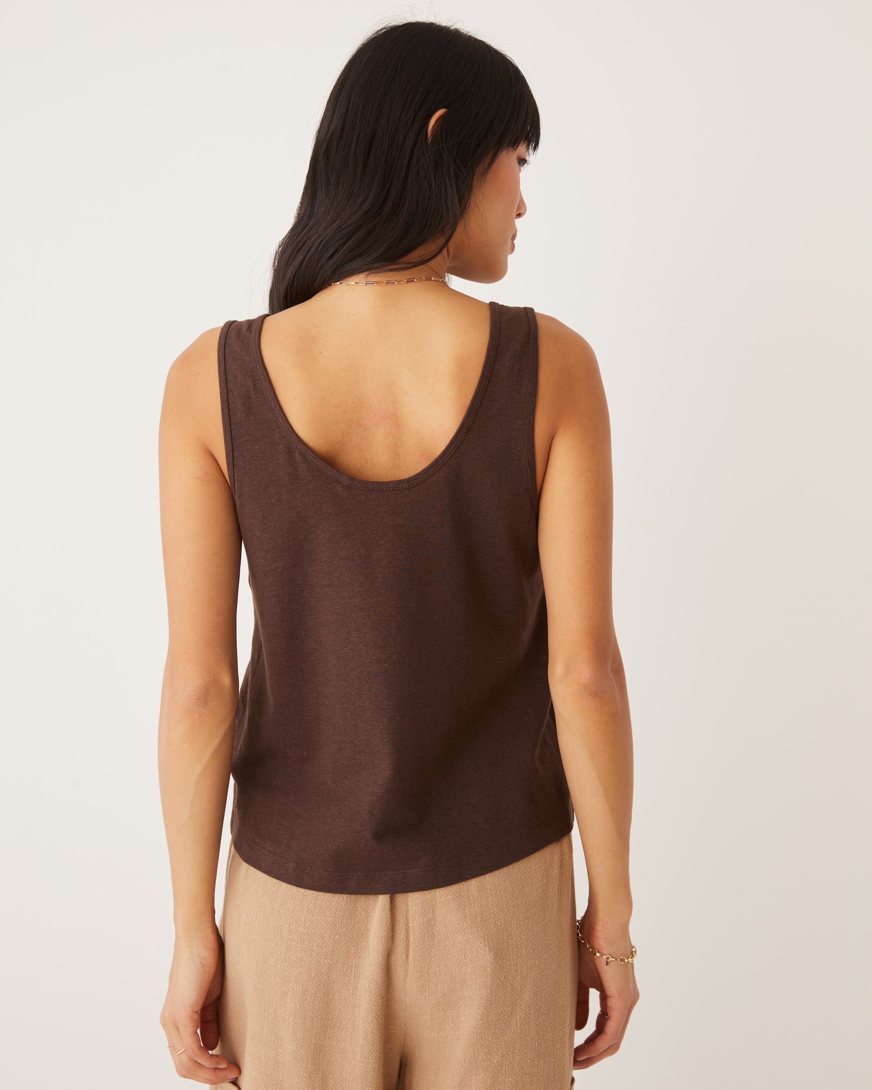 The U-Neck Tank Top in Dark Brown sold by Frank & Oak product image thumbnail 4