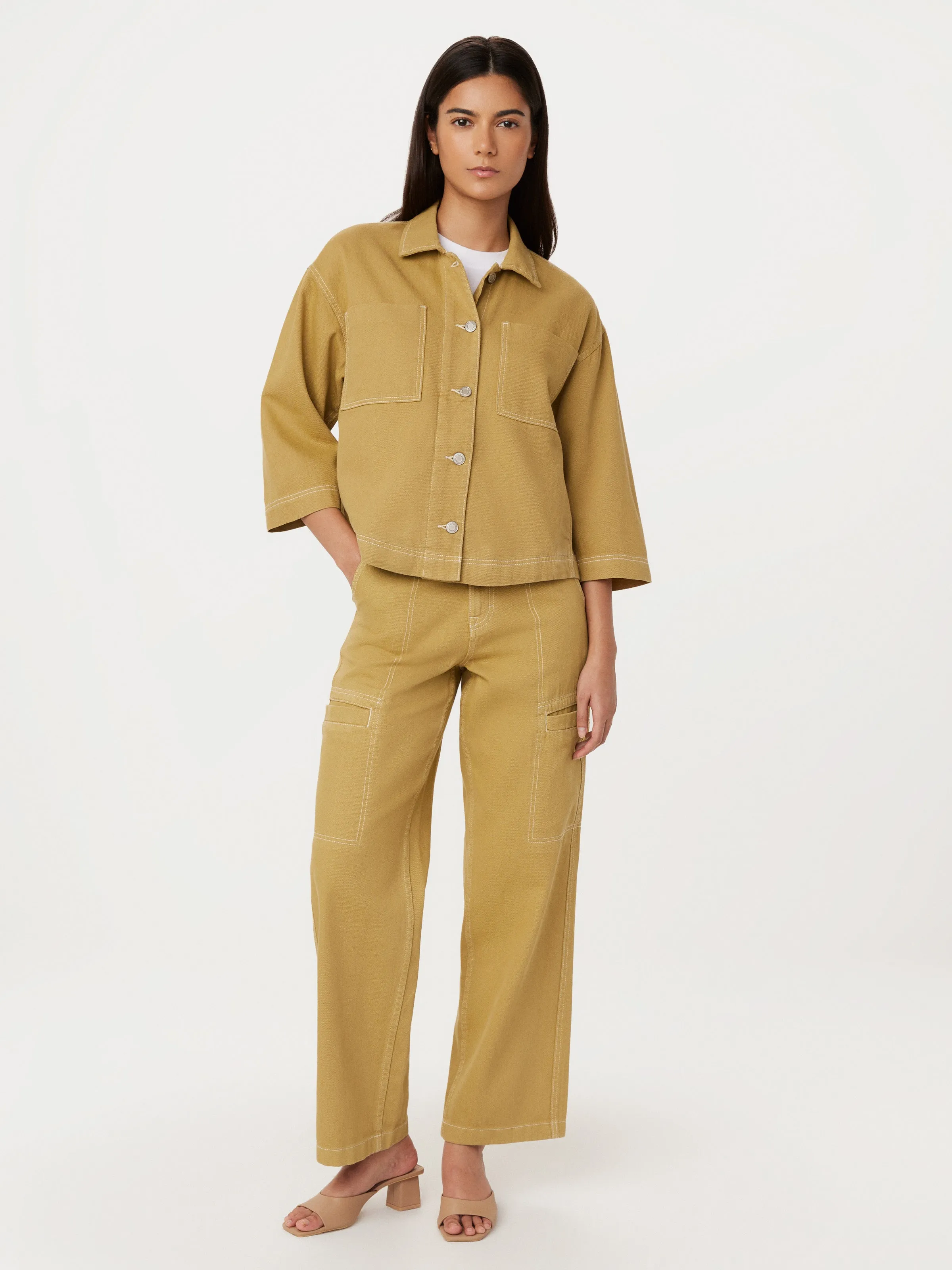 The Utility Overpiece Jacket in Golden Beige sold by Frank & Oak product image thumbnail 2