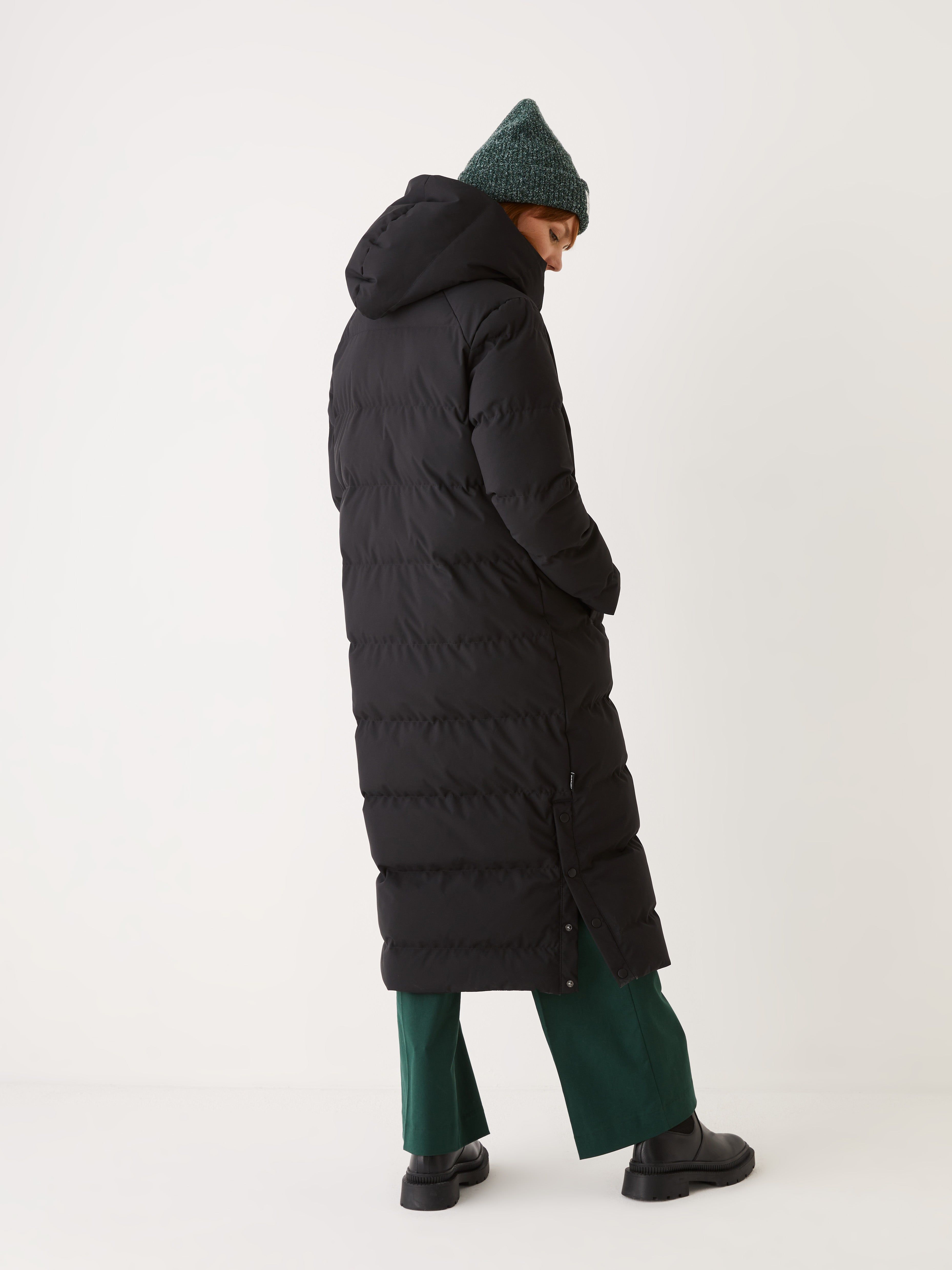 The Highland Long Puffer Coat in Black sold by Frank & Oak product image thumbnail 4