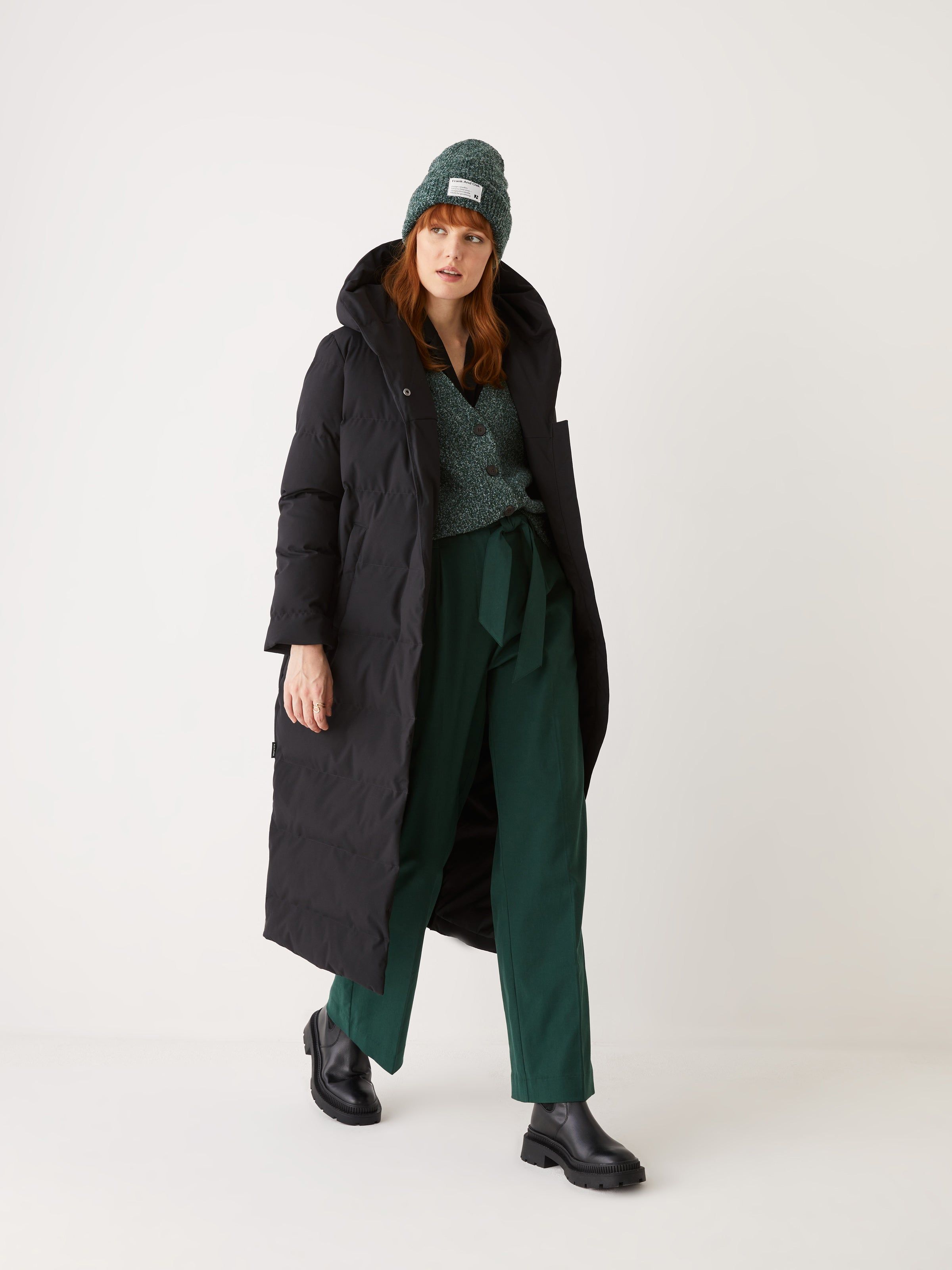 The Highland Long Puffer Coat in Black sold by Frank & Oak product image thumbnail 3