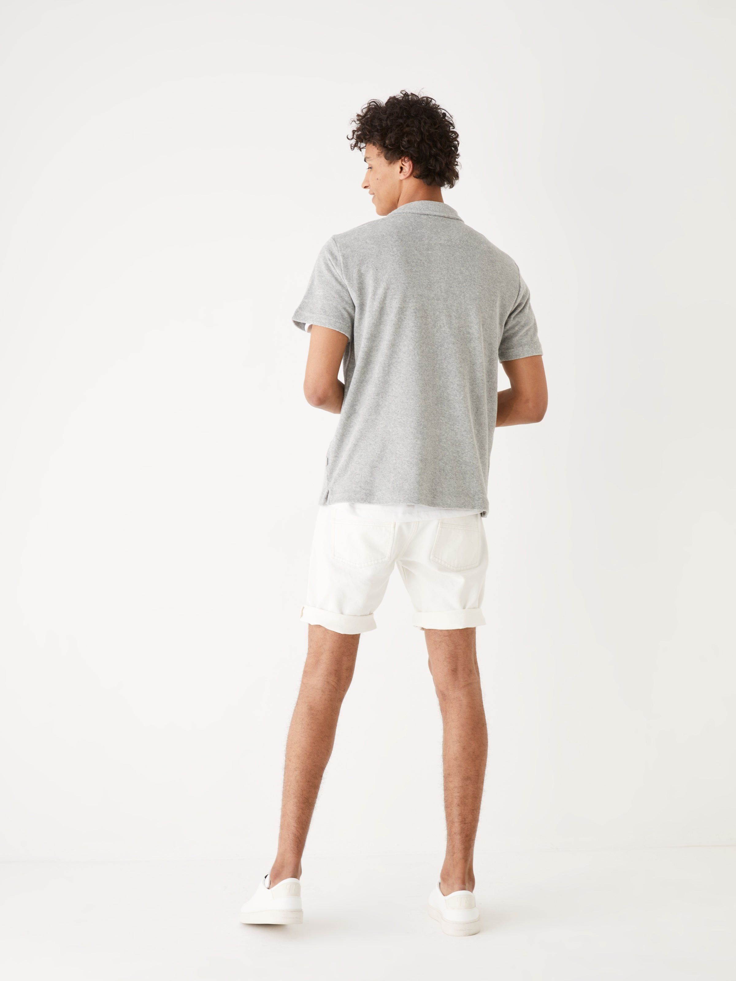 The Terry Cloth Polo Shirt in Vintage Grey sold by Frank & Oak product image thumbnail 3