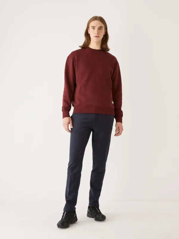 The French Fleece Crewneck in Dark Red sold by Frank & Oak