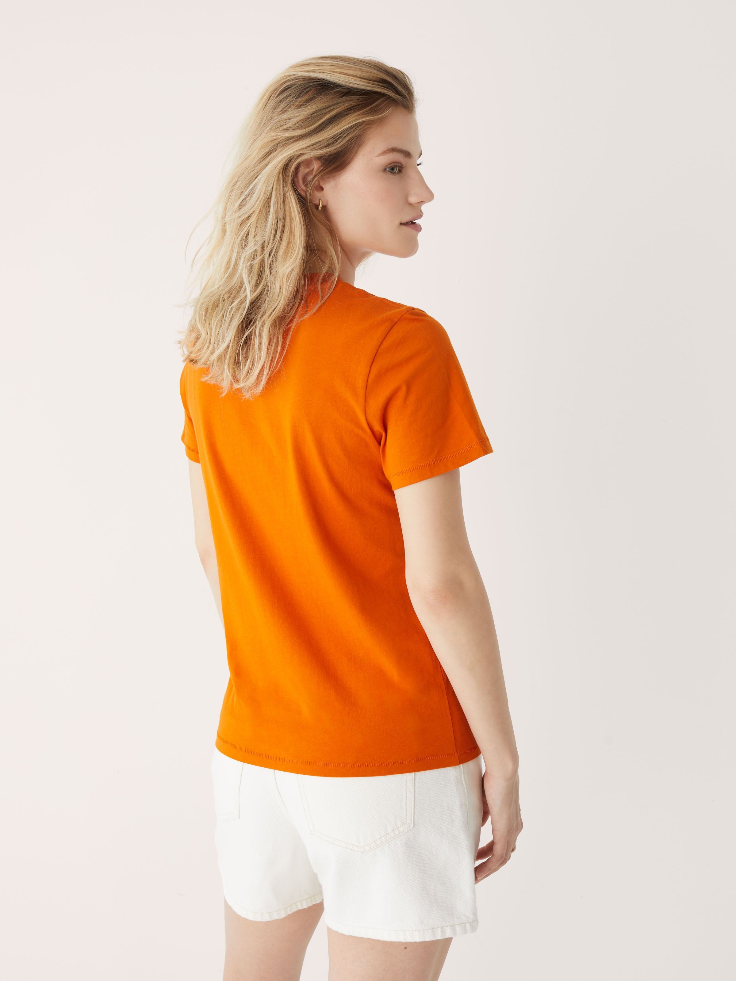 The Essential T-Shirt in Tangerine sold by Frank & Oak product image thumbnail 4