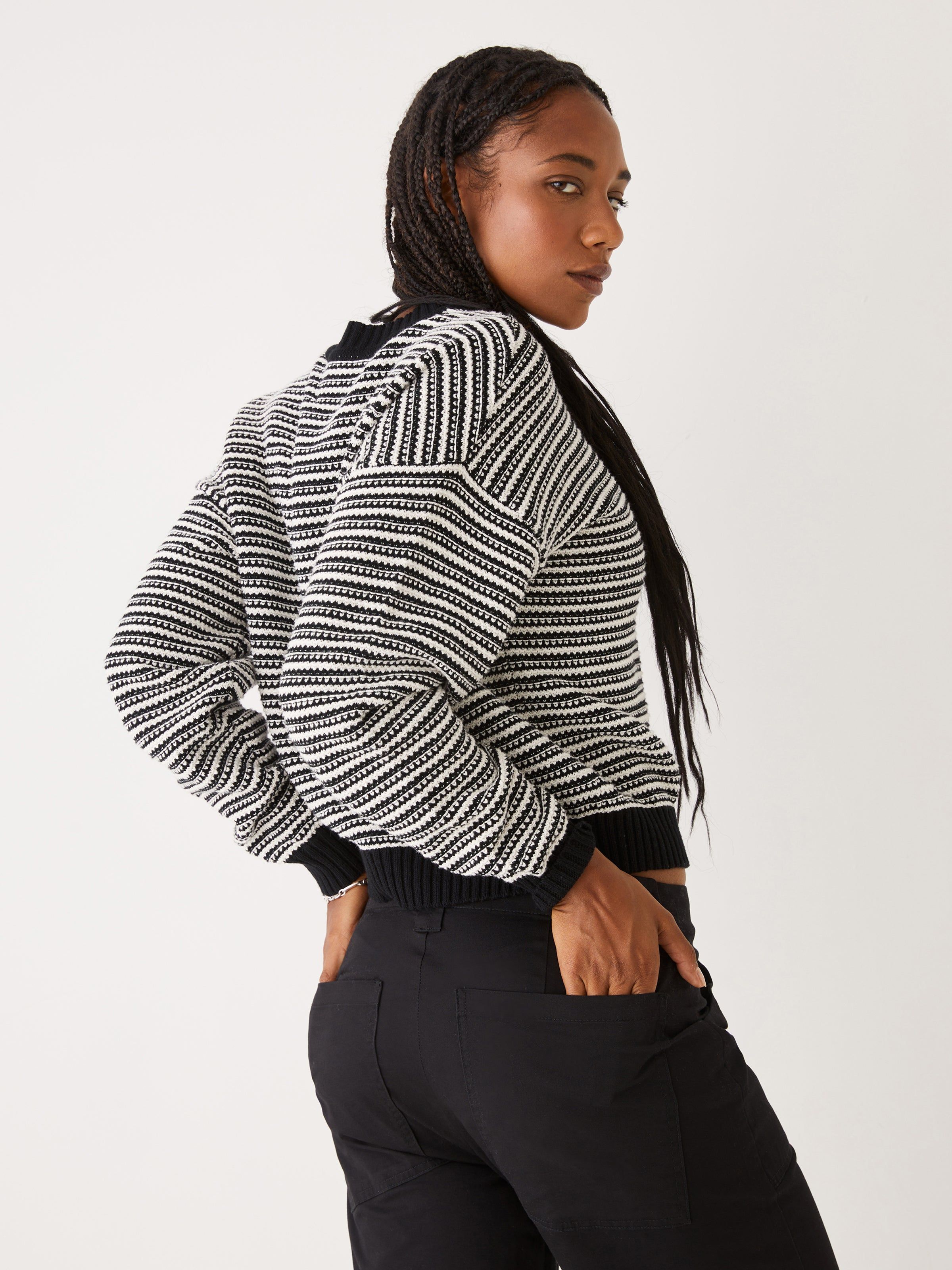 The Jacquard Sweater in Black sold by Frank & Oak product image thumbnail 3