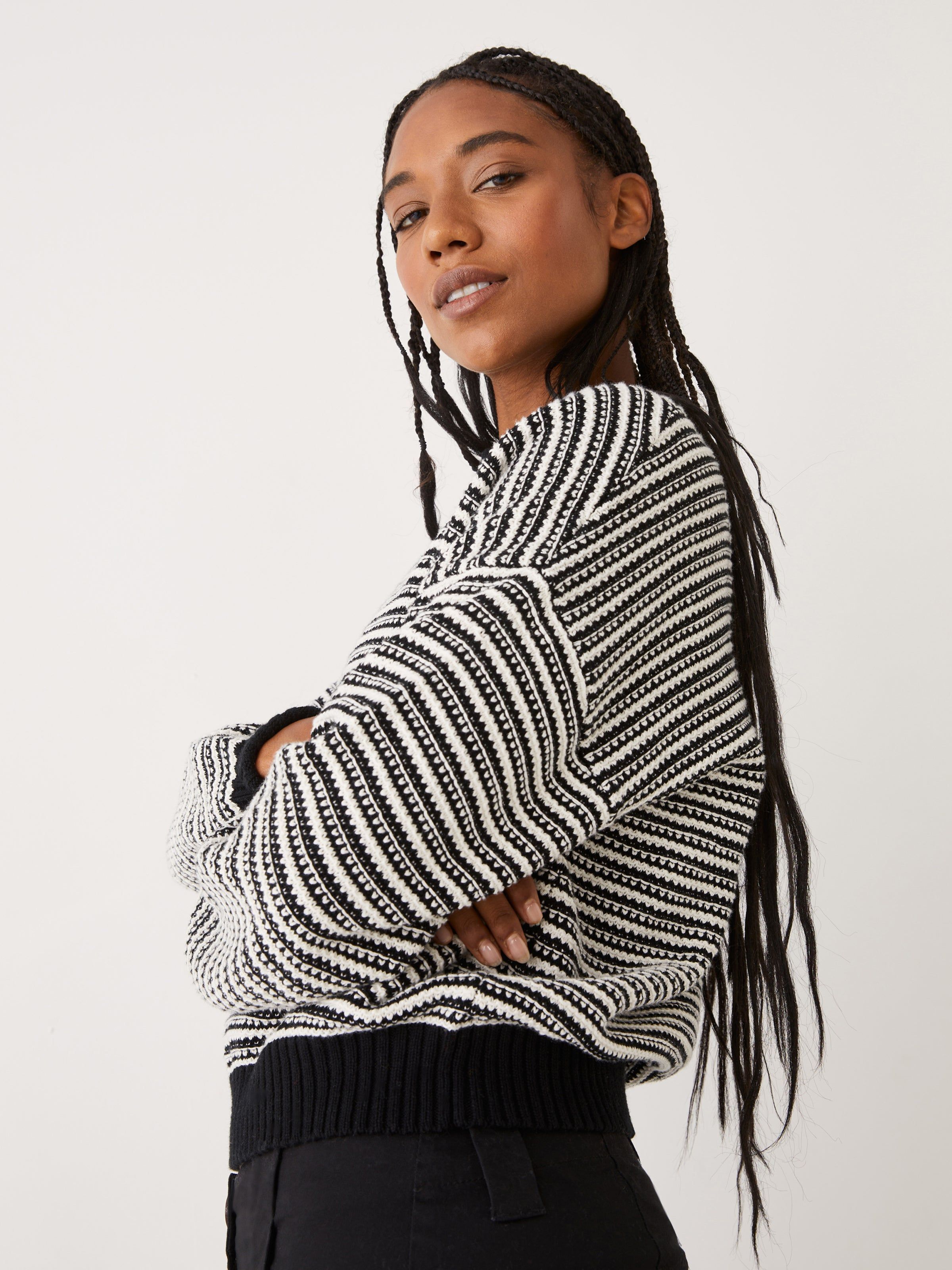 The Jacquard Sweater in Black sold by Frank & Oak product image thumbnail 2