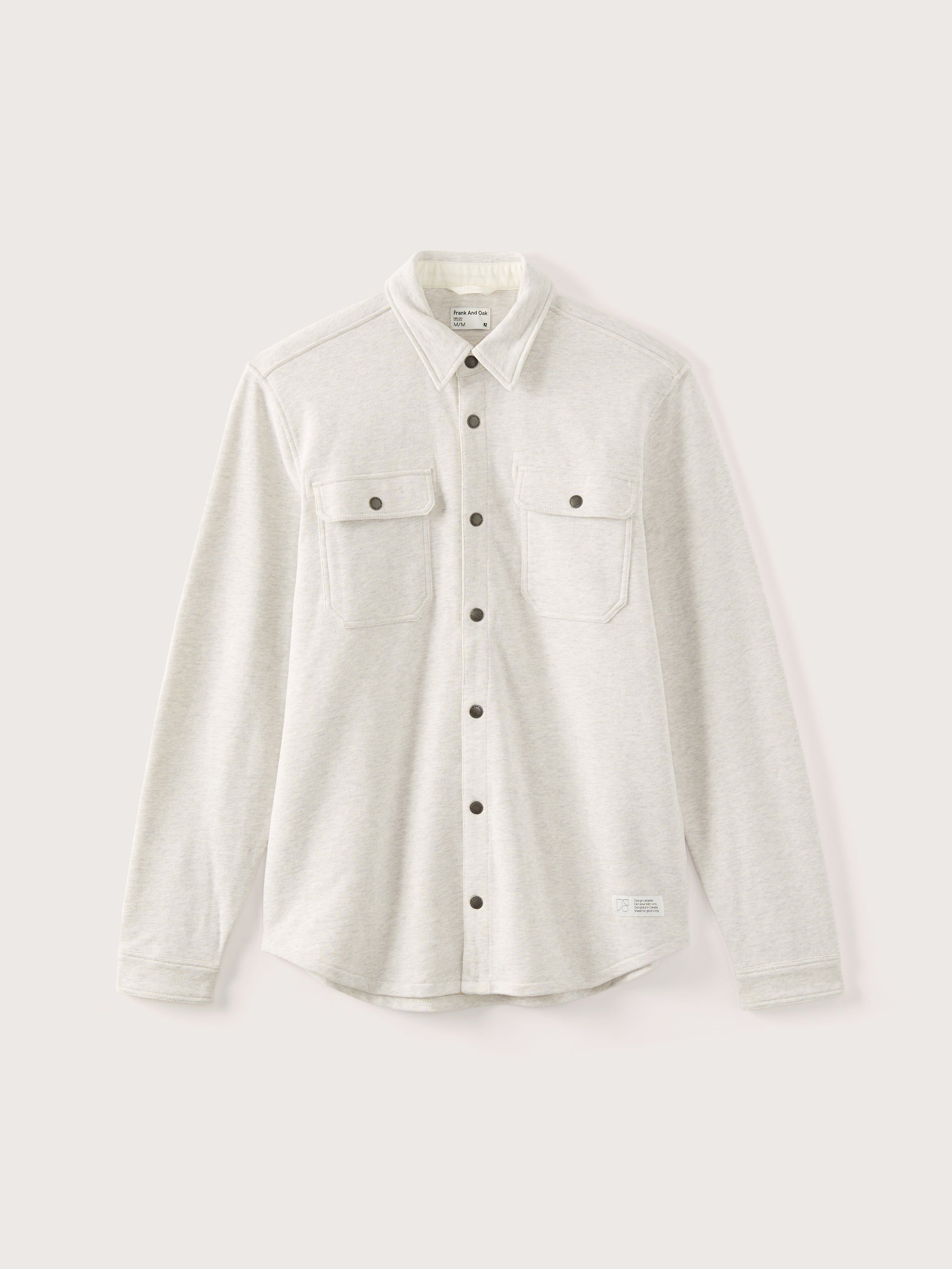 The French Terry Overshirt in White sold by Frank & Oak product image thumbnail 2