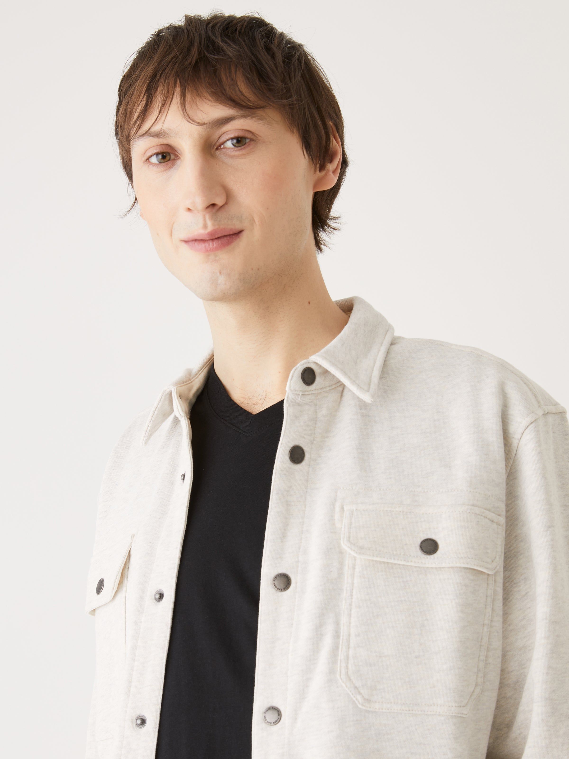 The French Terry Overshirt in White sold by Frank & Oak product image thumbnail 5