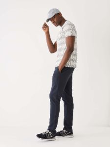 The Striped Pique T-Shirt in Indigo sold by Frank & Oak