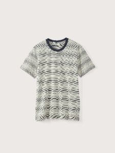 The Striped Pique T-Shirt in Indigo sold by Frank & Oak