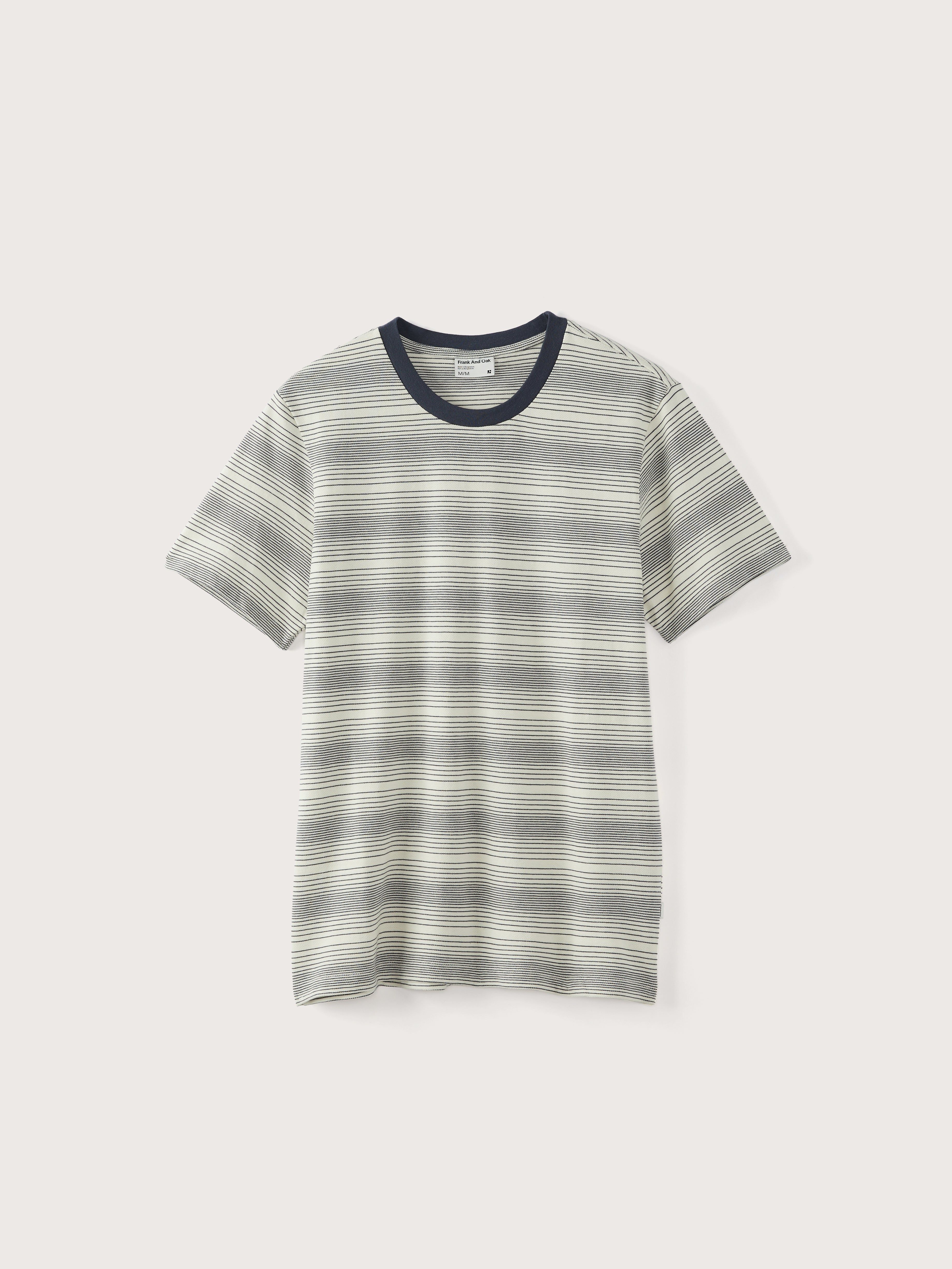 The Striped Pique T-Shirt in Indigo sold by Frank & Oak product image thumbnail 5