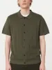The Knit Button Up Polo in Green sold by Frank & Oak