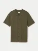 The Knit Button Up Polo in Green sold by Frank & Oak