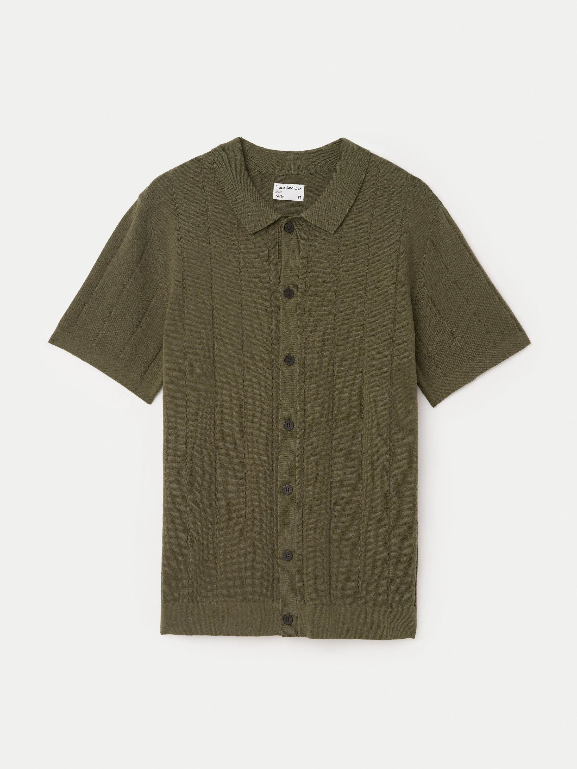 The Knit Button Up Polo in Green sold by Frank & Oak product image thumbnail 5