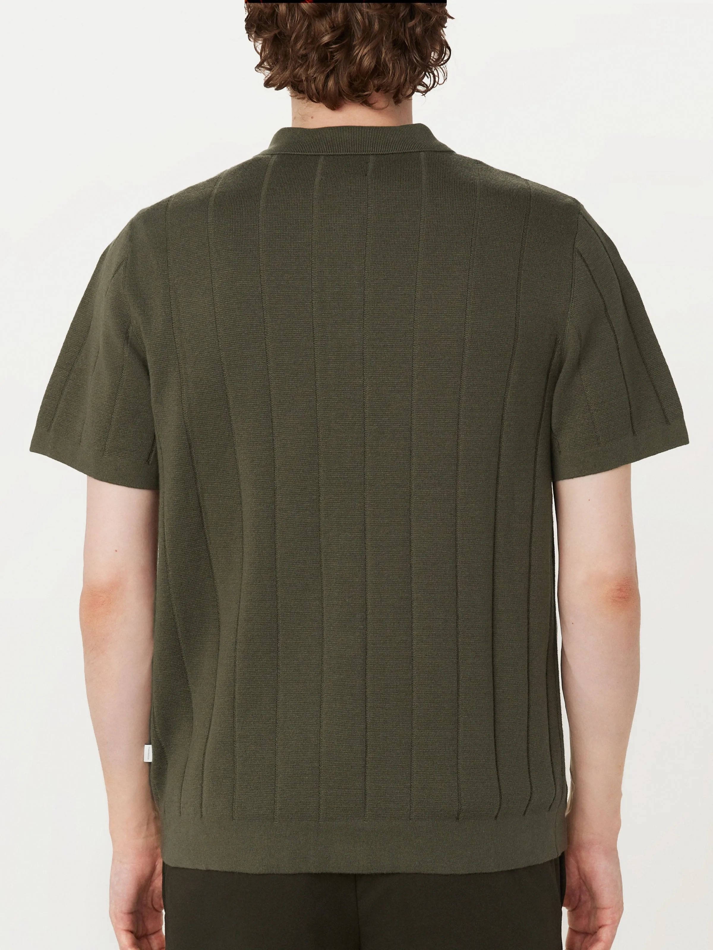 The Knit Button Up Polo in Green sold by Frank & Oak product image thumbnail 4