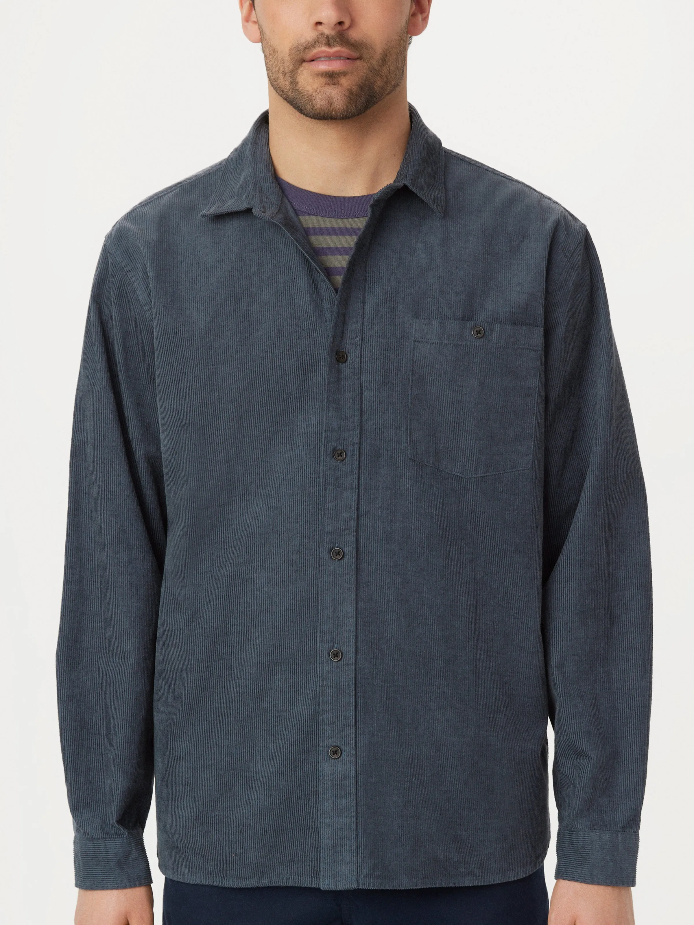 The Light Corduroy Shirt in Ash Blue sold by Frank & Oak product image thumbnail 3