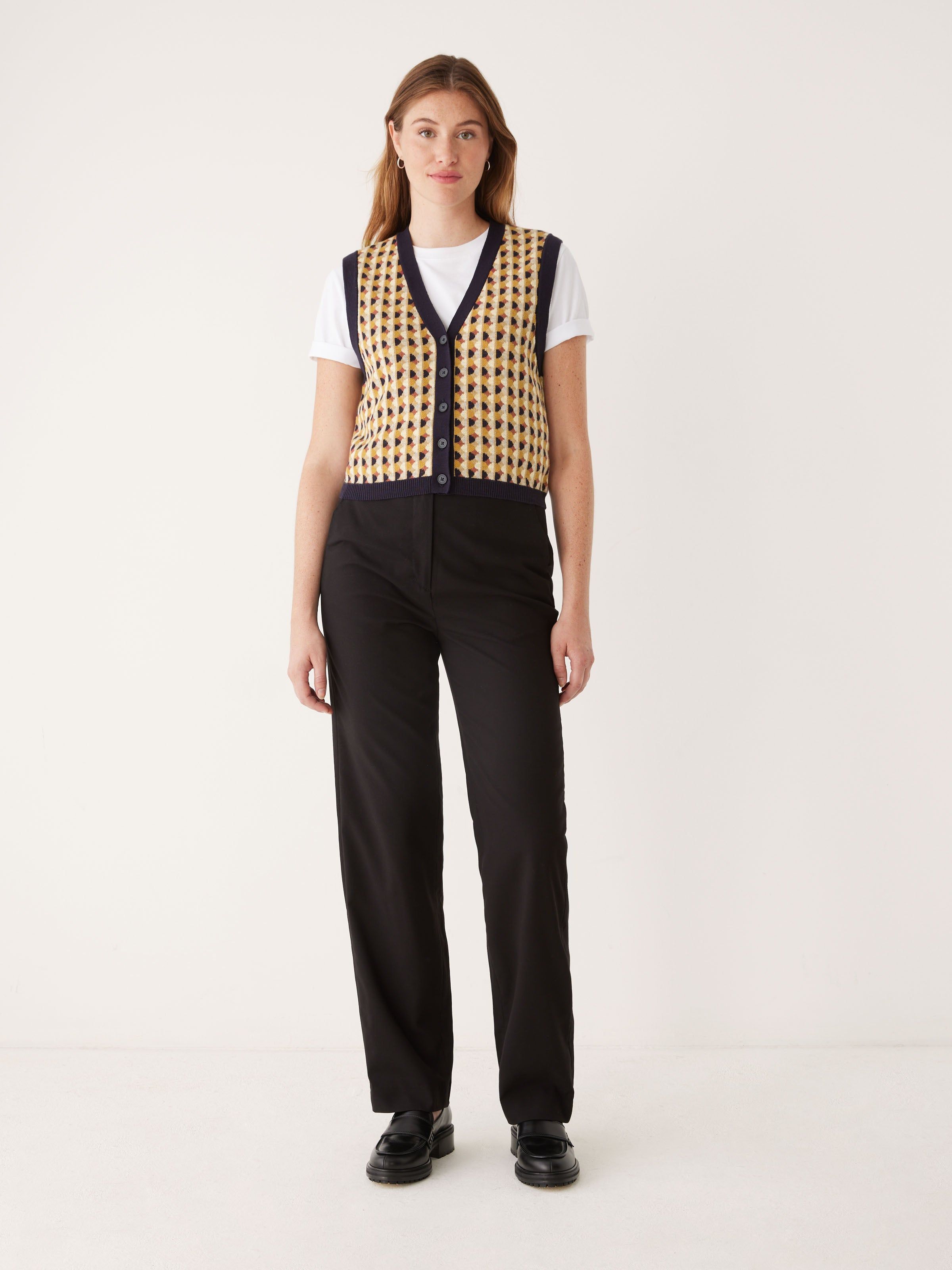 The Button-Up Sweater Vest in Daisy sold by Frank & Oak product image thumbnail 3