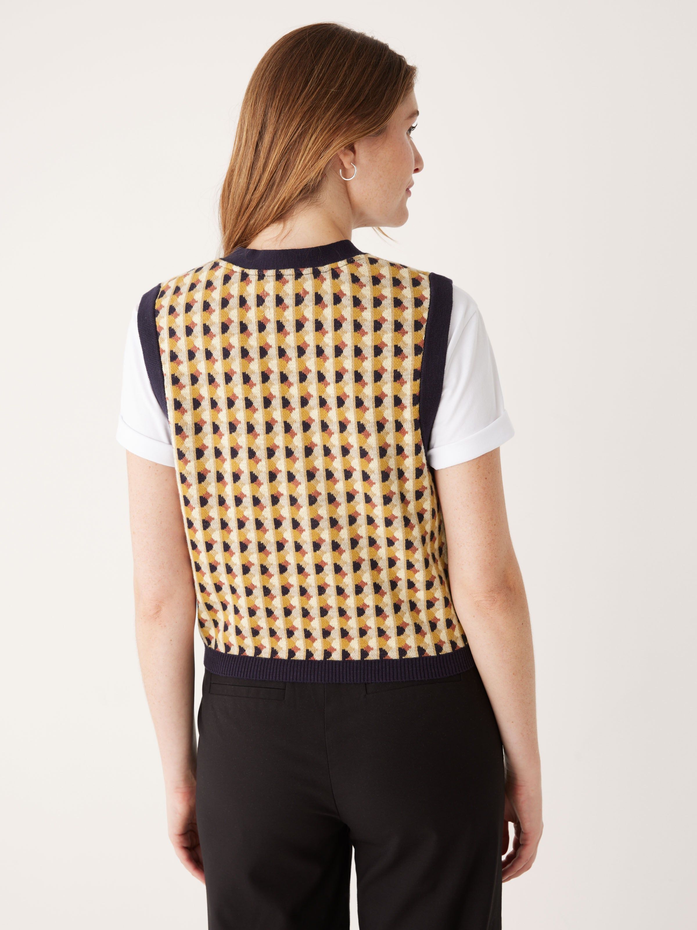 The Button-Up Sweater Vest in Daisy sold by Frank & Oak product image thumbnail 4