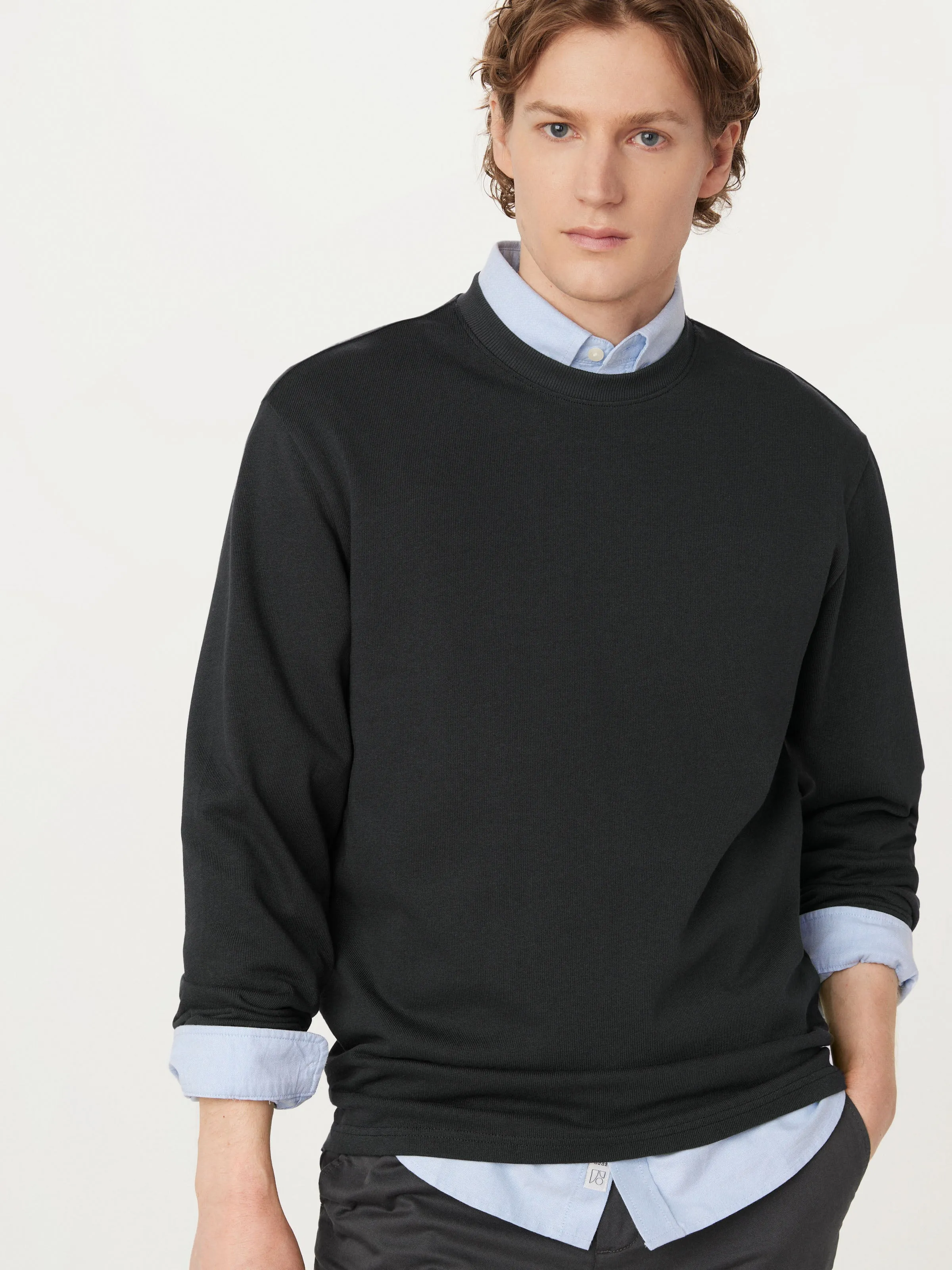The Long Sleeve T-Shirt in Washed Black sold by Frank & Oak