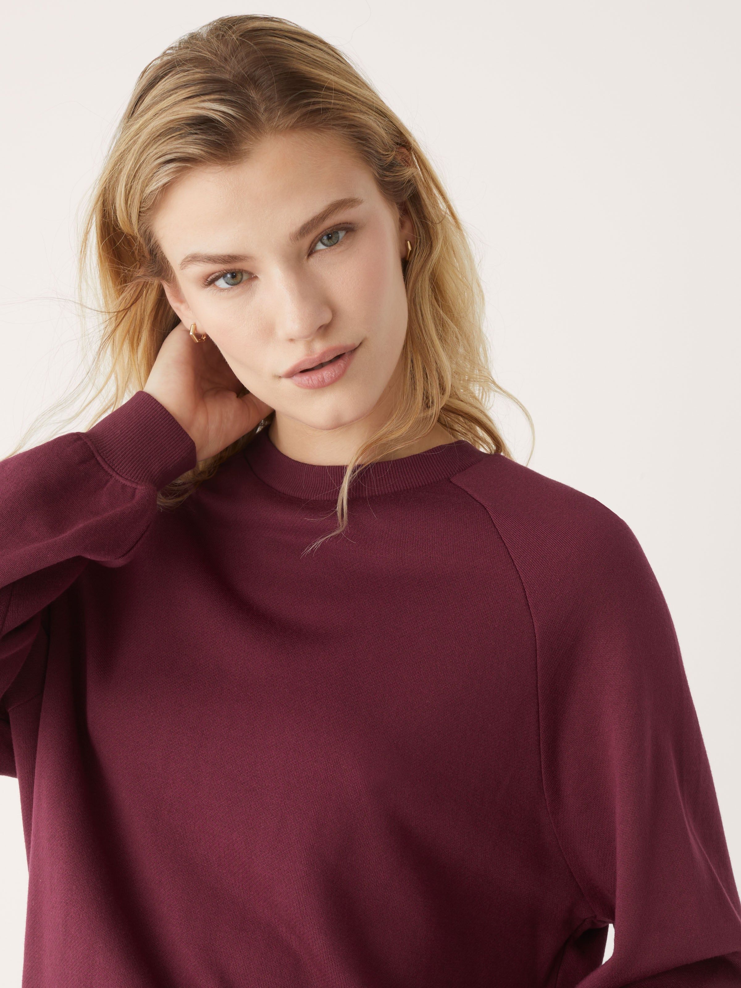 The French Terry Crewneck in Cherry sold by Frank & Oak product image thumbnail 3