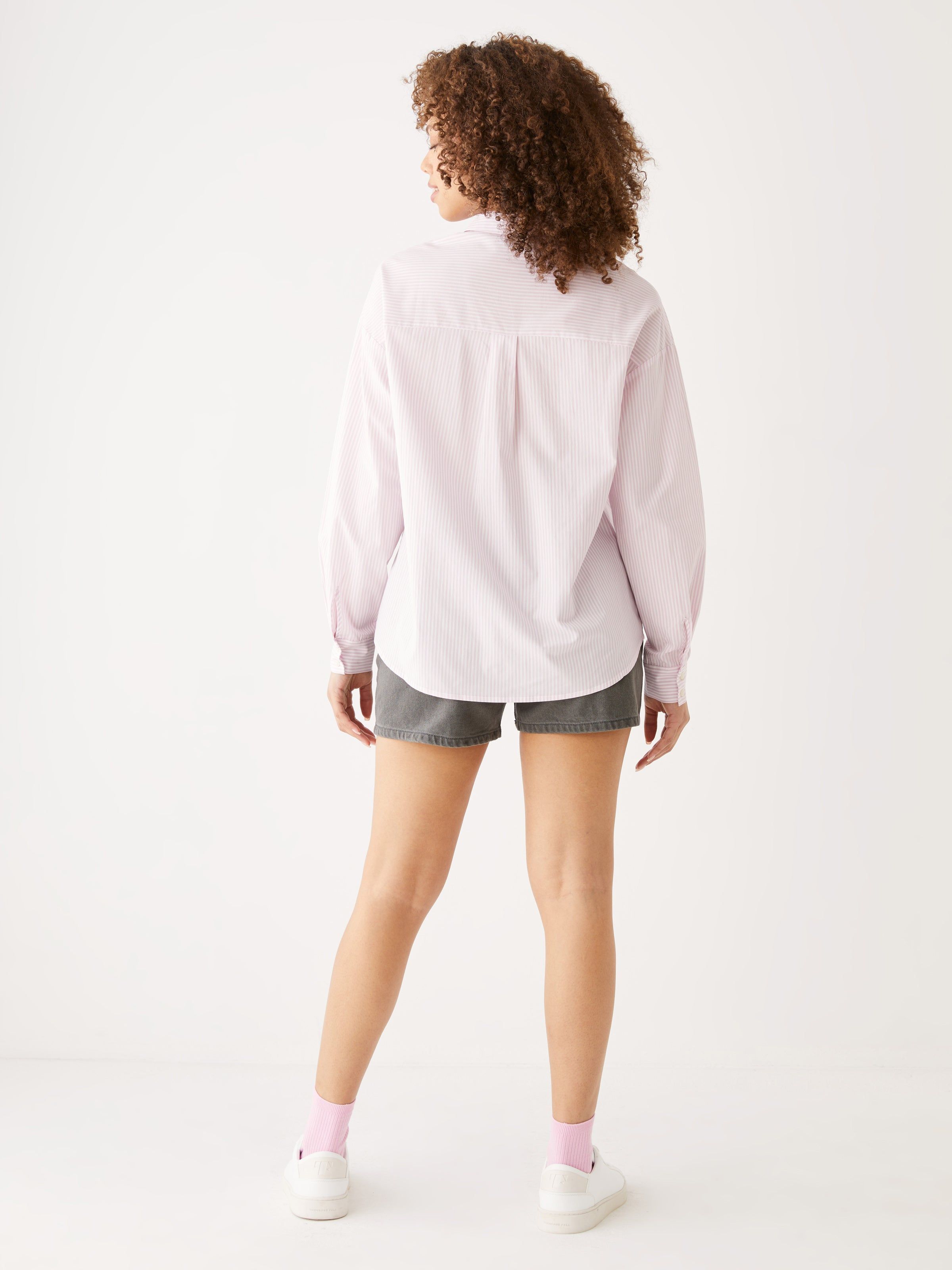 The Striped Oversized Shirt in Pink sold by Frank & Oak product image thumbnail 5