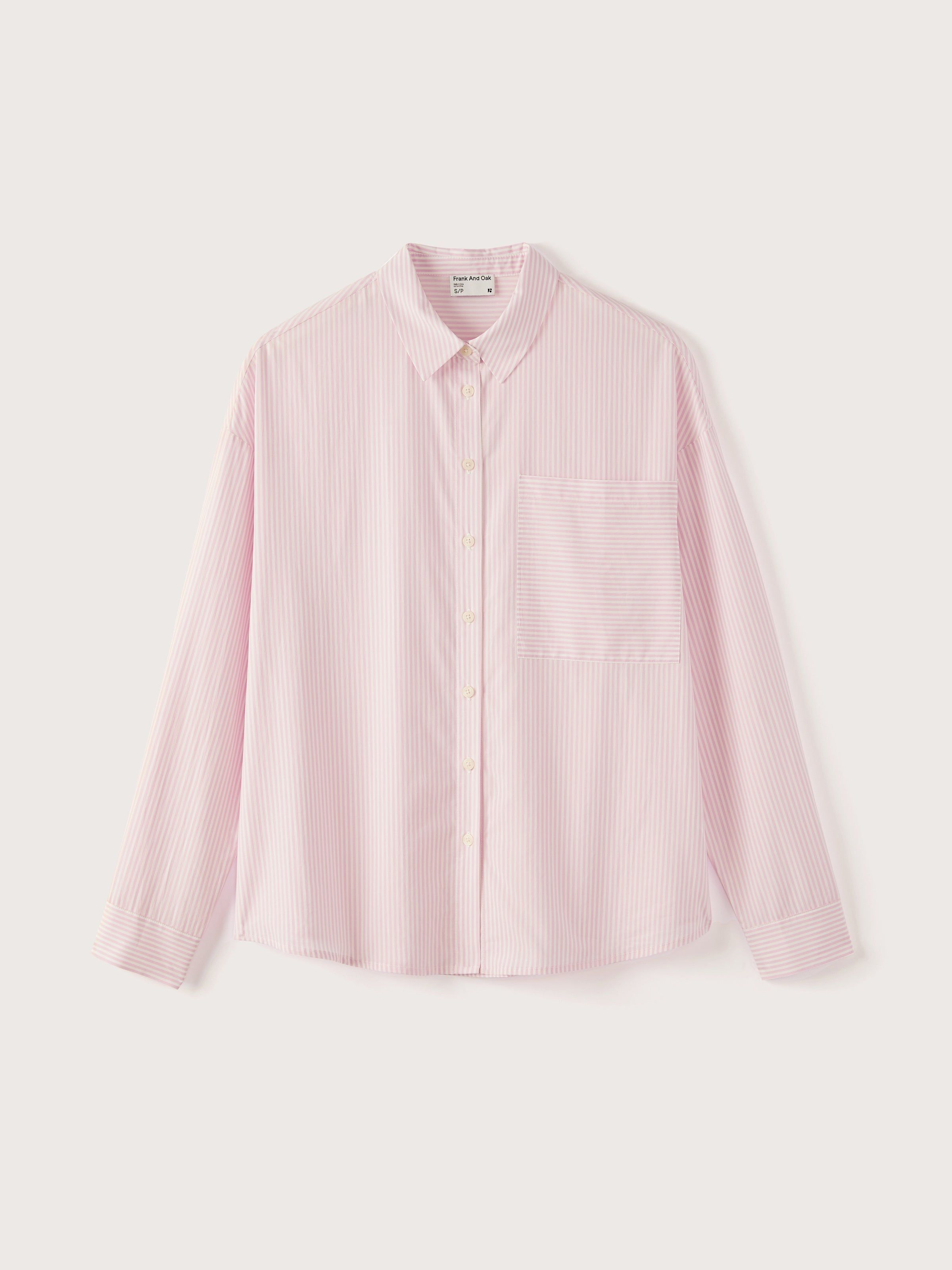 The Striped Oversized Shirt in Pink sold by Frank & Oak product image thumbnail 6