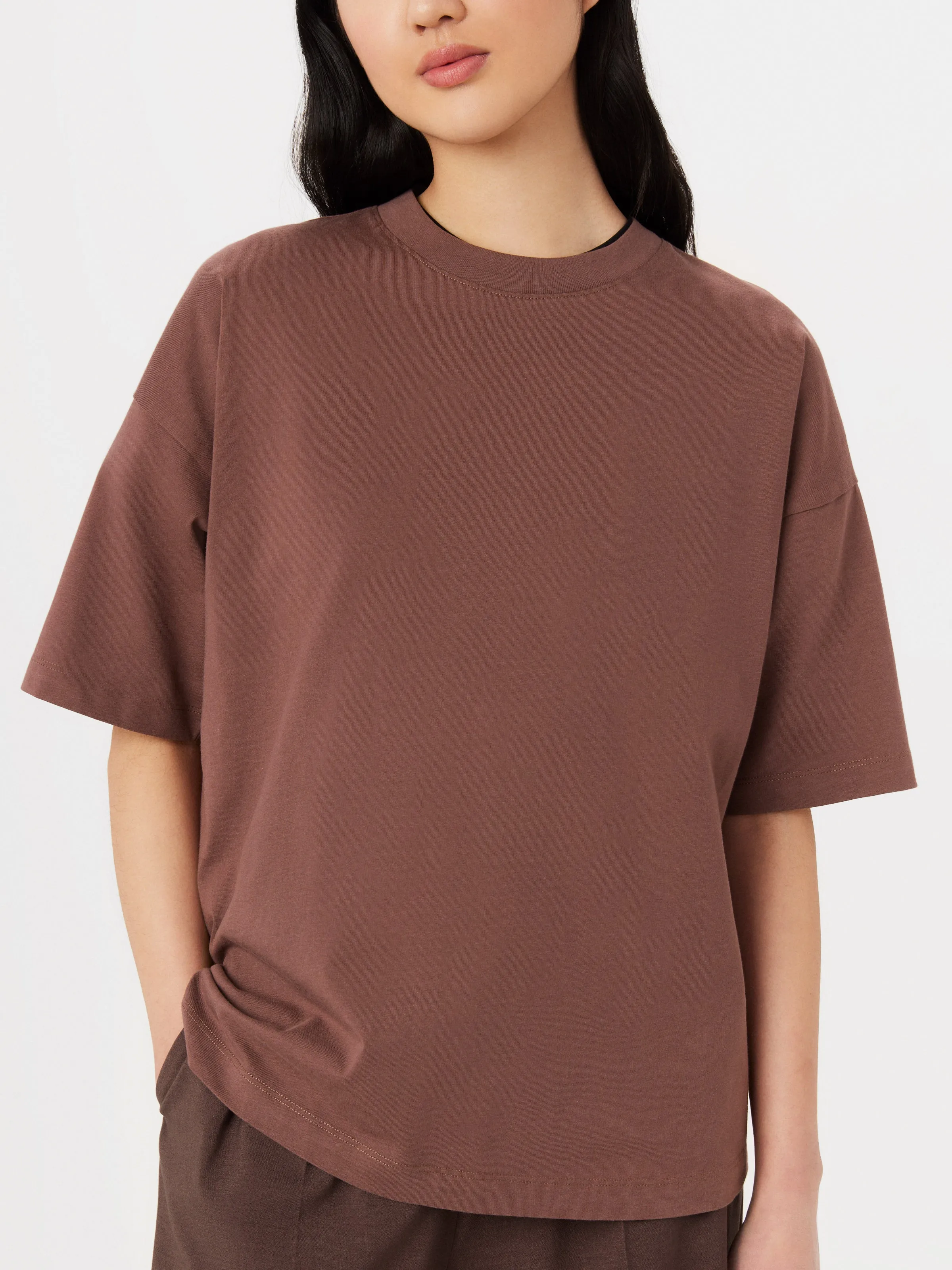 The Loose T-Shirt in Chestnut sold by Frank & Oak product image thumbnail 2