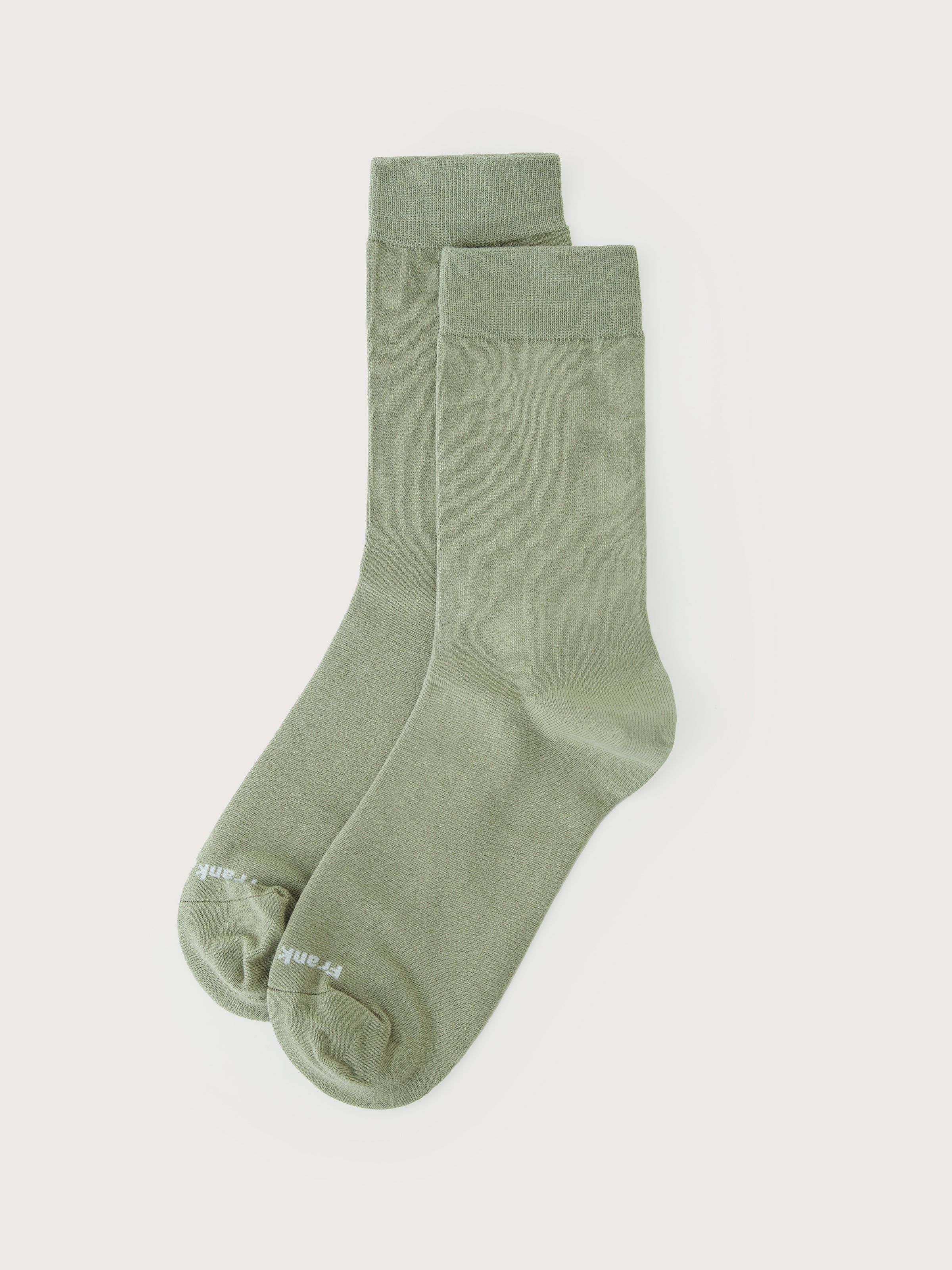 The Calf-Length Socks in Oil Green sold by Frank & Oak