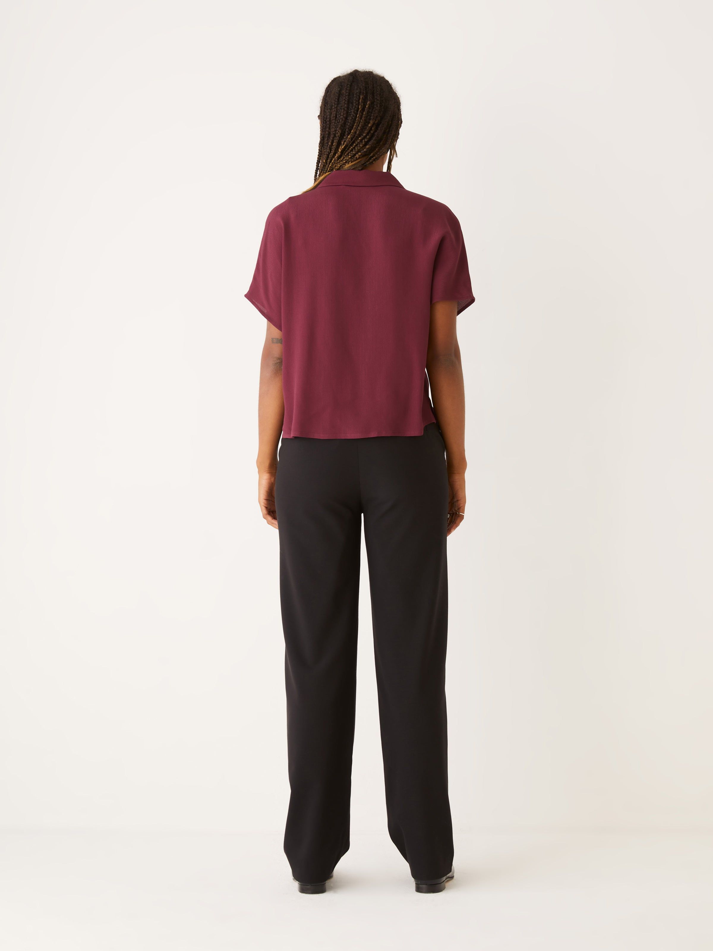 The Camp Collar Blouse in Red Wine sold by Frank & Oak product image thumbnail 4