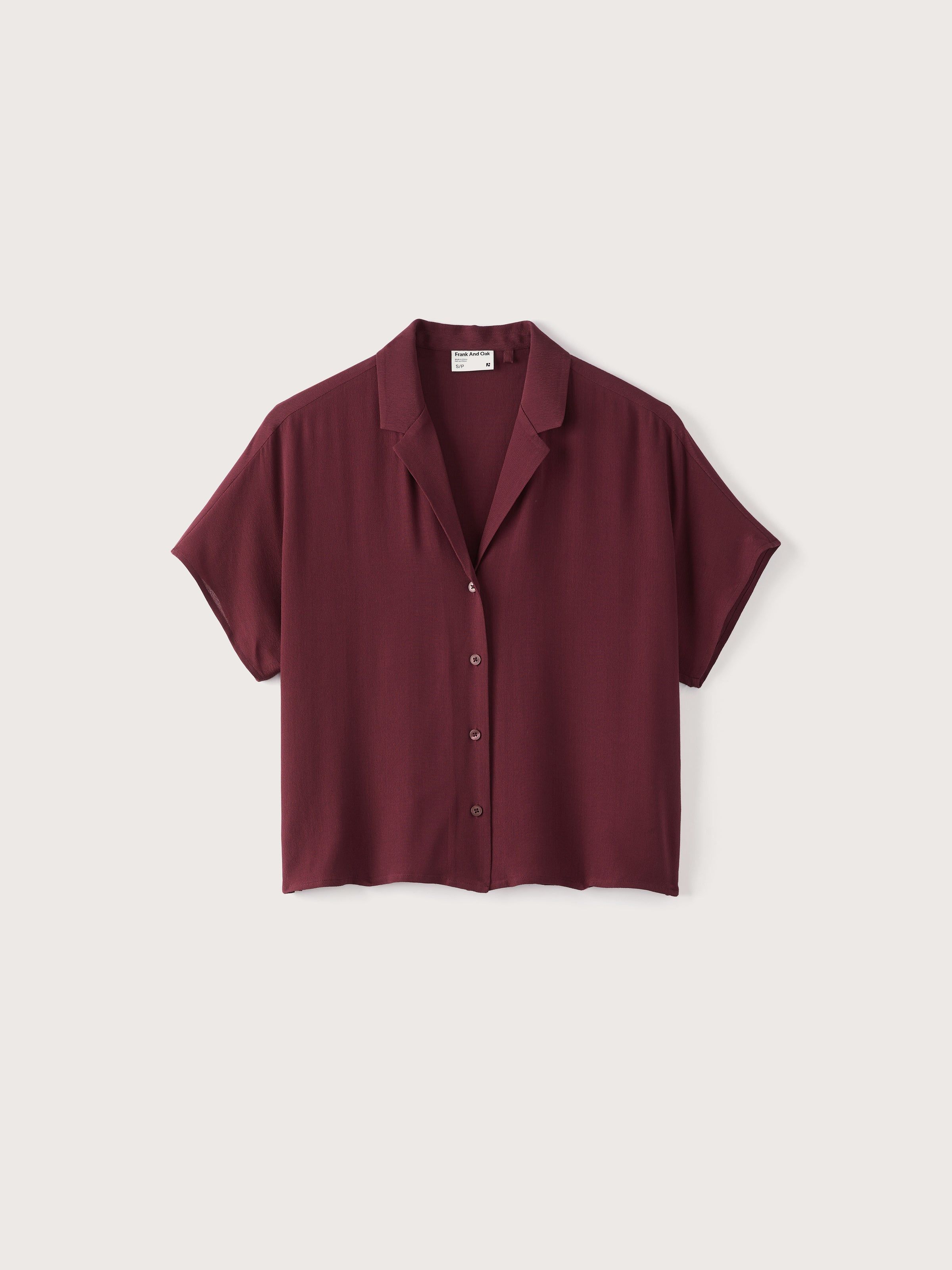 The Camp Collar Blouse in Red Wine sold by Frank & Oak product image thumbnail 5