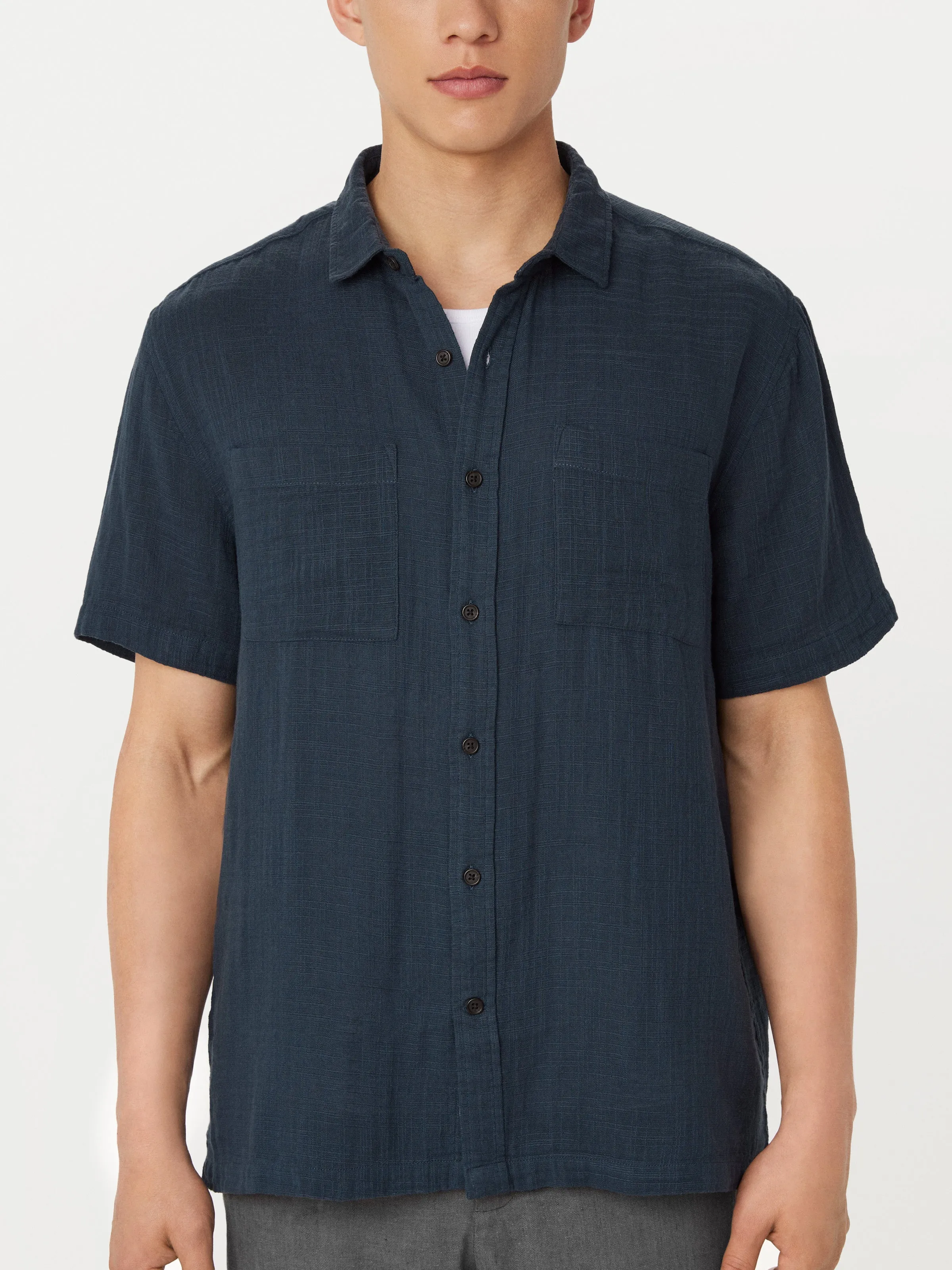 The Double Cloth Shirt in Blueberry sold by Frank & Oak product image thumbnail 4