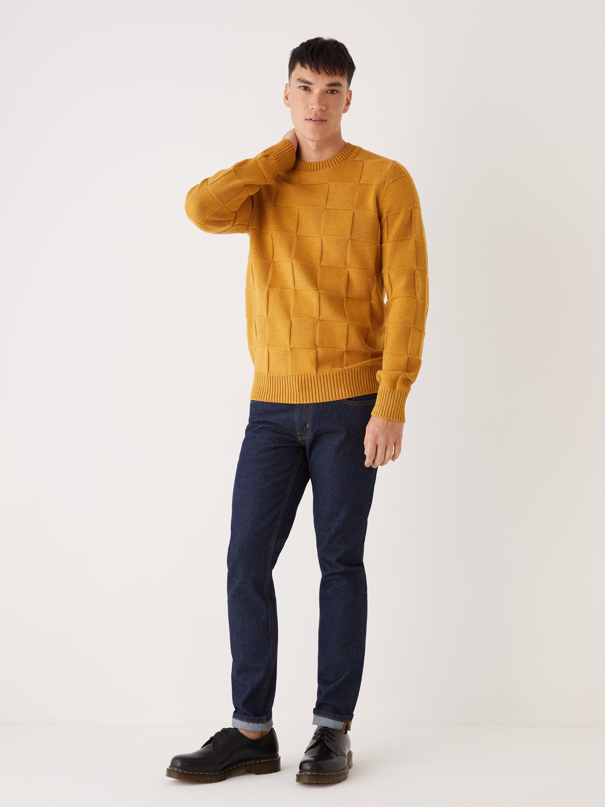 The Checkered Sweater in Mustard sold by Frank & Oak product image thumbnail 3