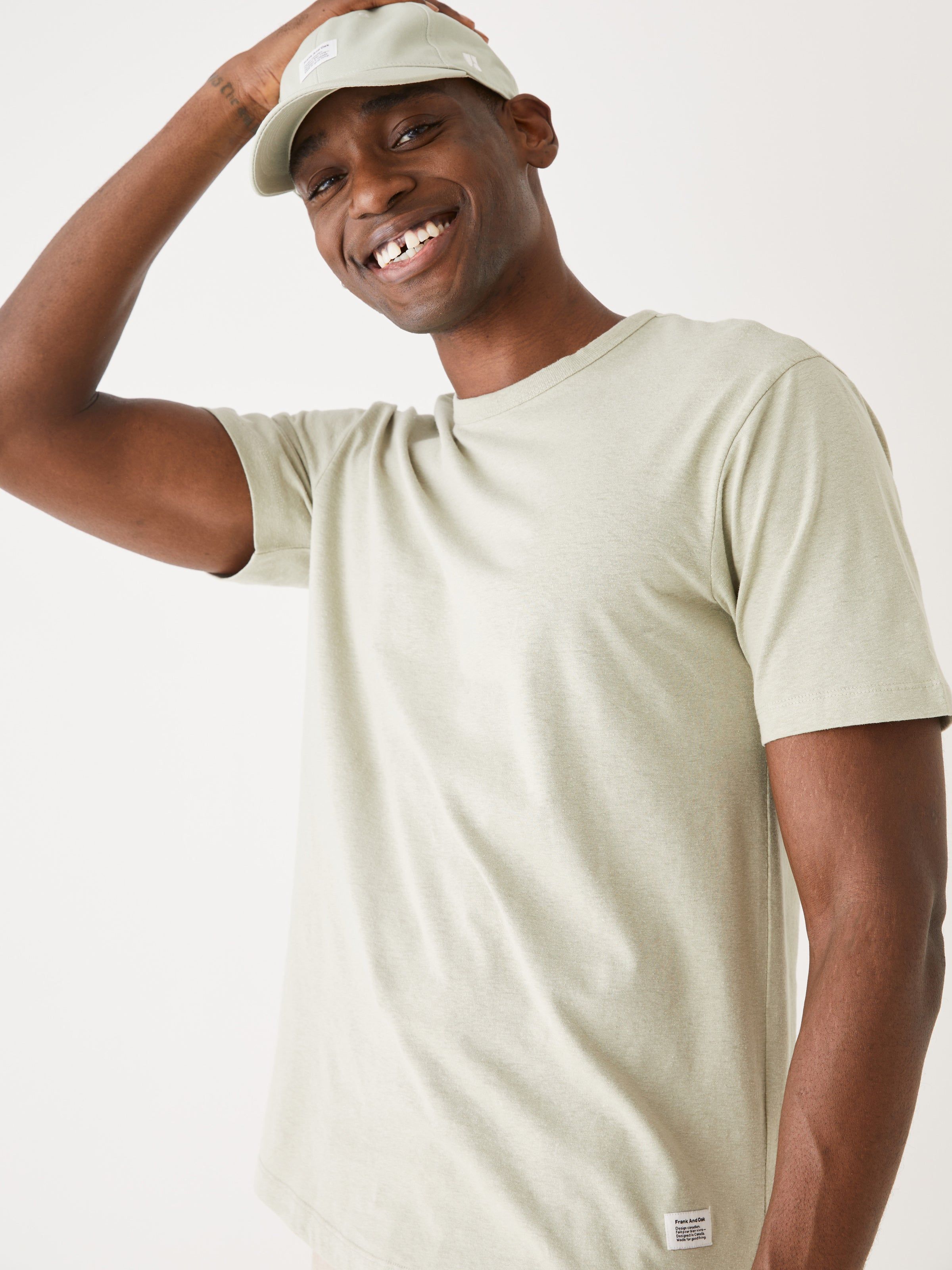 The Relaxed Fit Hemp T-Shirt in Green sold by Frank & Oak product image thumbnail 2