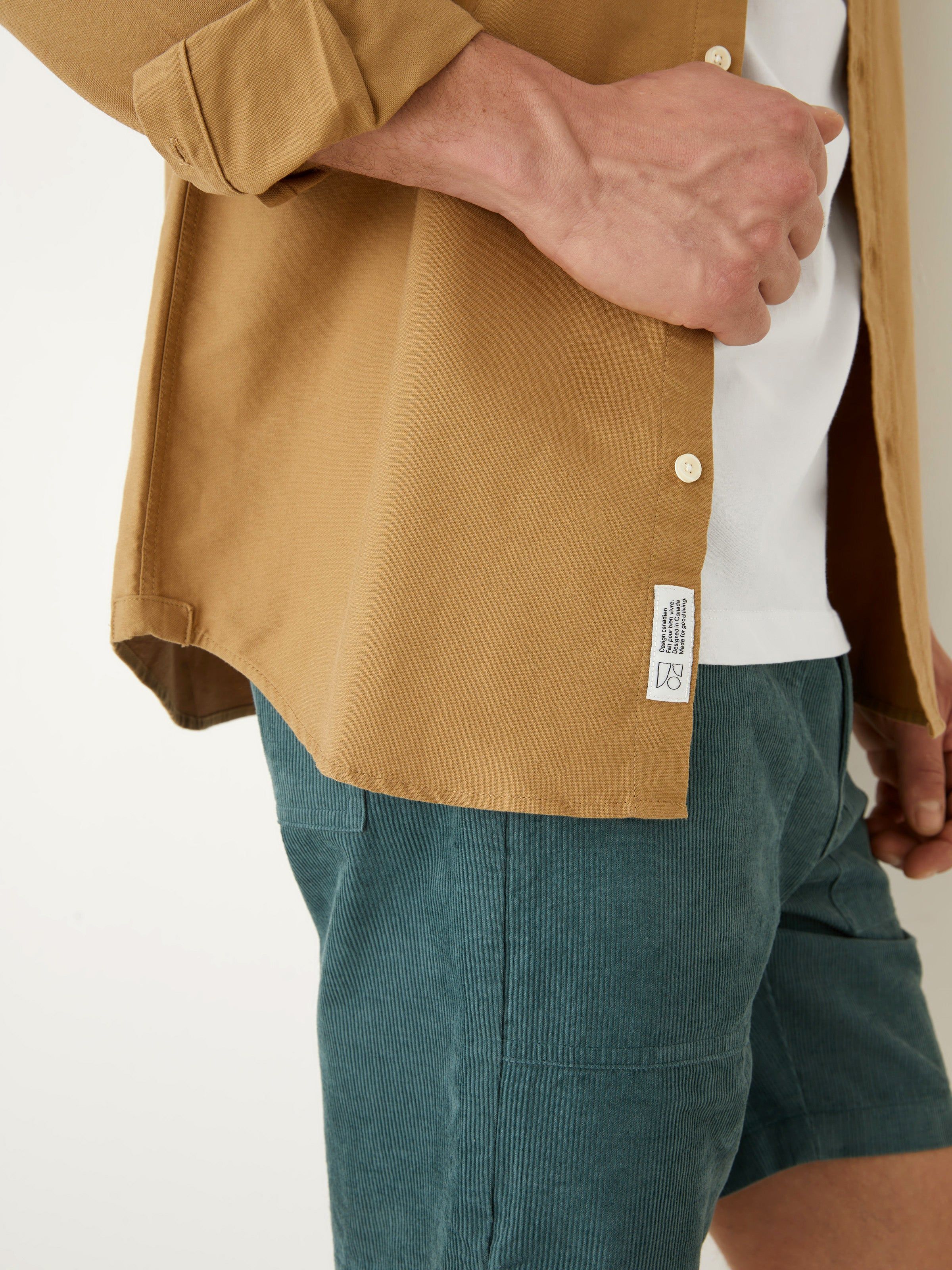 The Jasper Oxford Shirt in Kelp Brown sold by Frank & Oak product image thumbnail 3