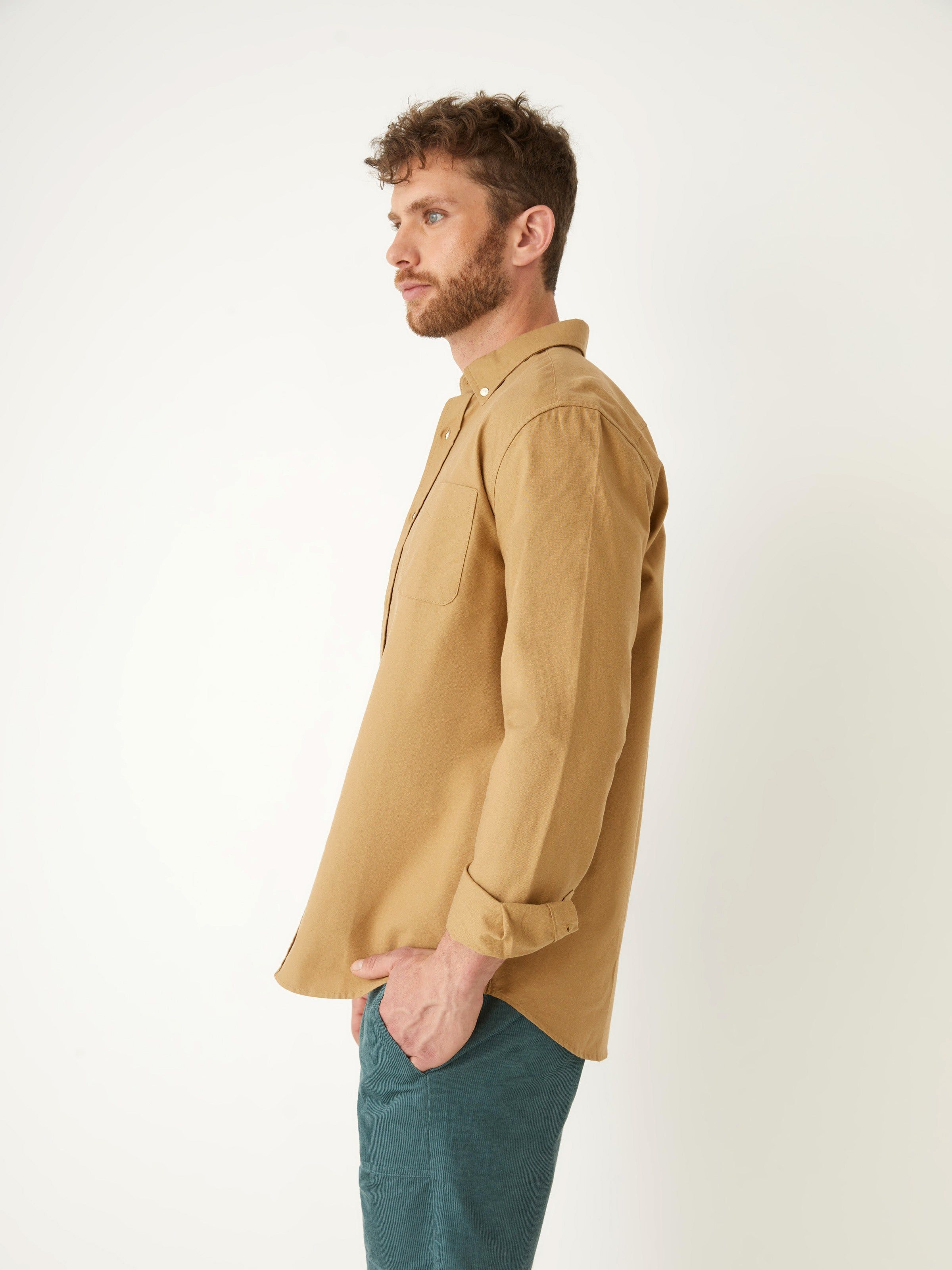 The Jasper Oxford Shirt in Kelp Brown sold by Frank & Oak product image thumbnail 5