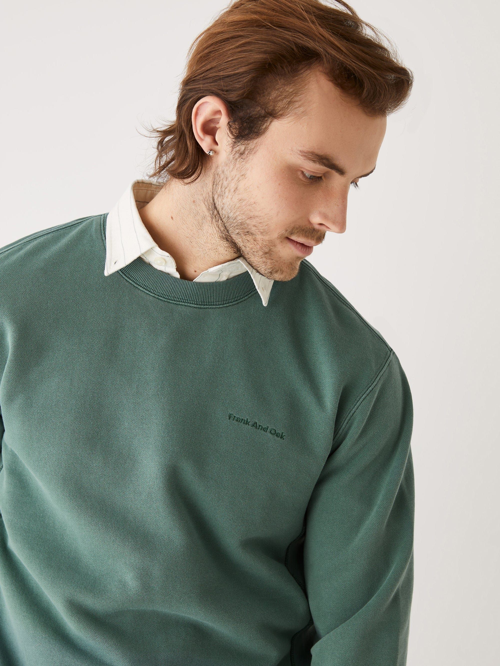 The ‘76 Organic Cotton Sweatshirt in Green sold by Frank & Oak product image thumbnail 2