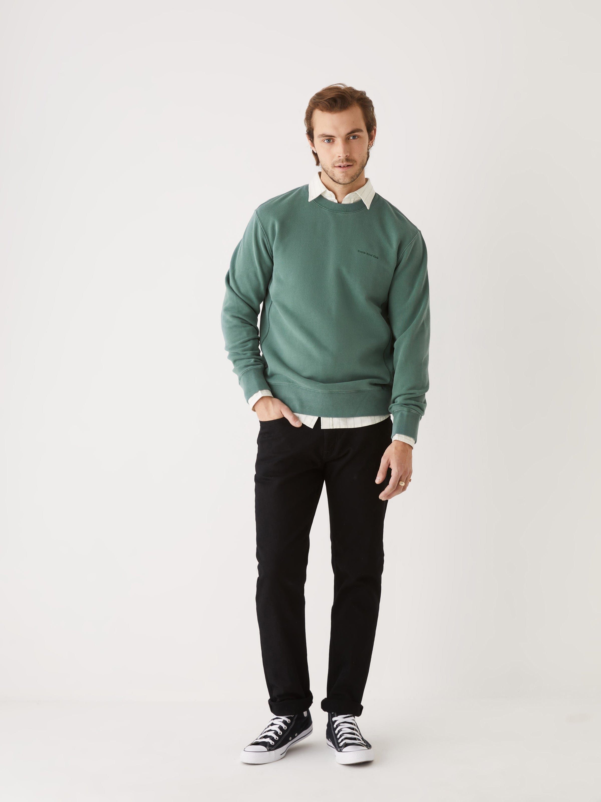 The ‘76 Organic Cotton Sweatshirt in Green sold by Frank & Oak product image thumbnail 4