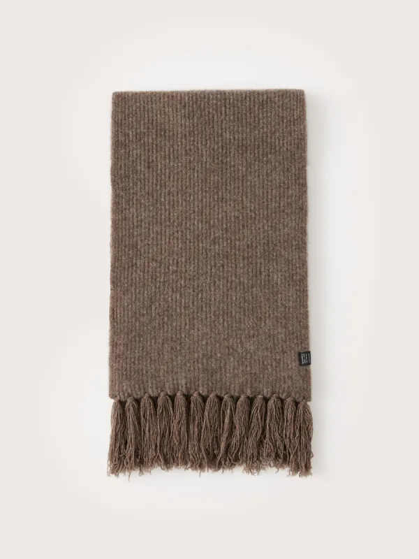 The Yak Wool Scarf in Dark Taupe sold by Frank & Oak