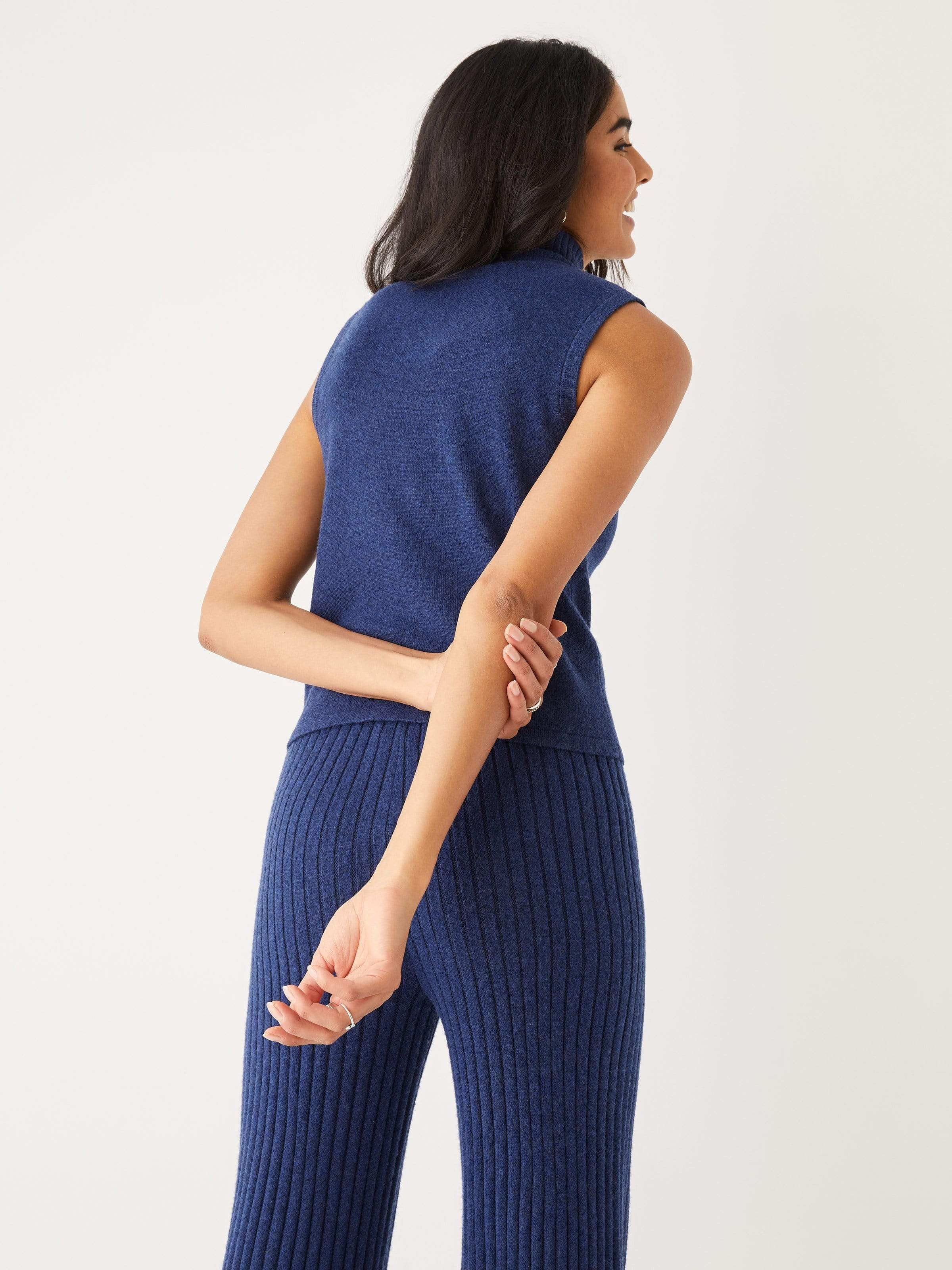 The SuperSoft Mockneck Tank in Dark Blue sold by Frank & Oak product image thumbnail 6