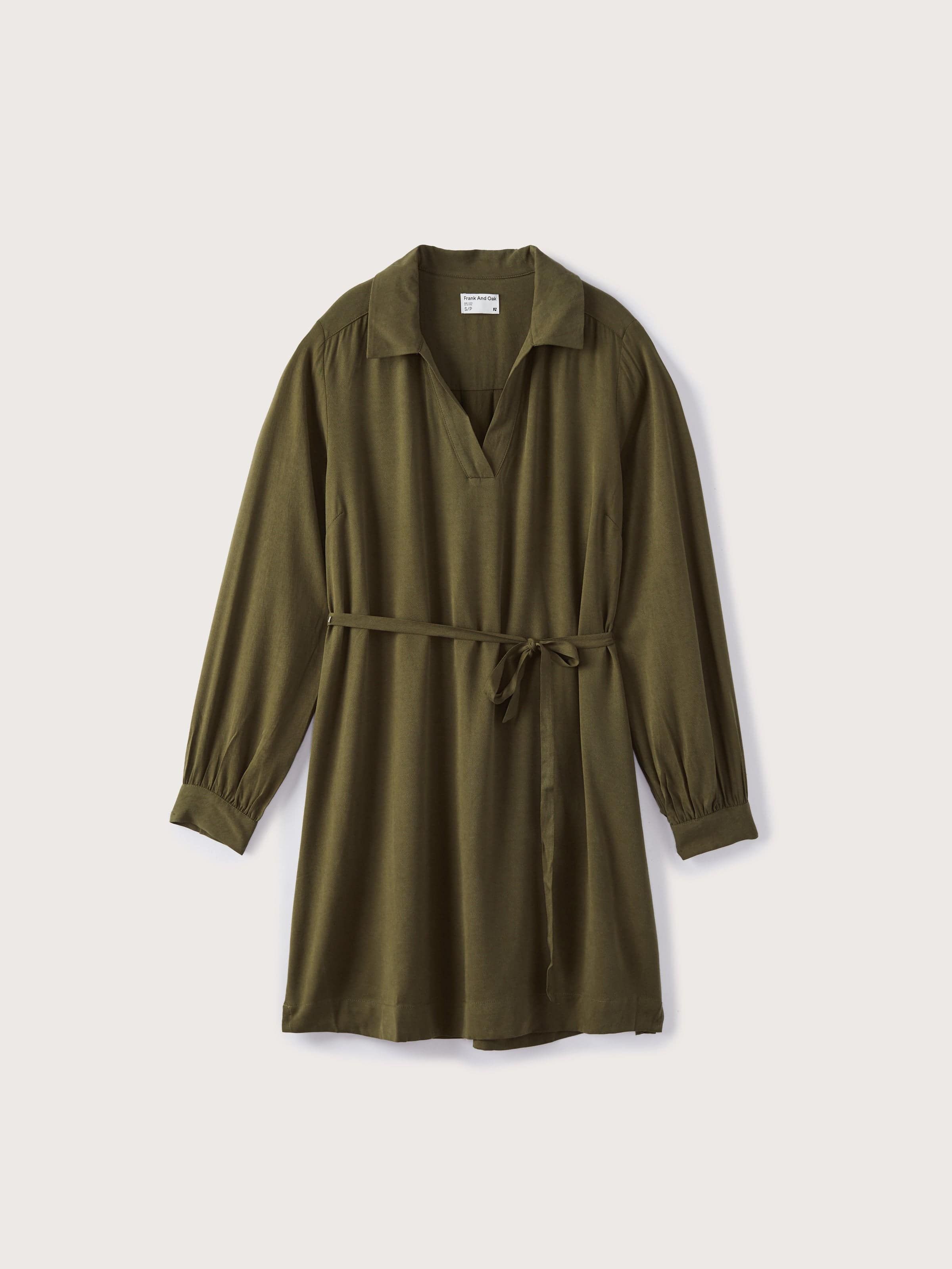 The Collar Dress in Dark Olive sold by Frank & Oak product image thumbnail 4